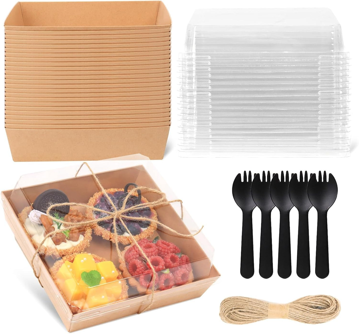 Large Charcuterie Boxes with Clear Lids for Bakery Needs