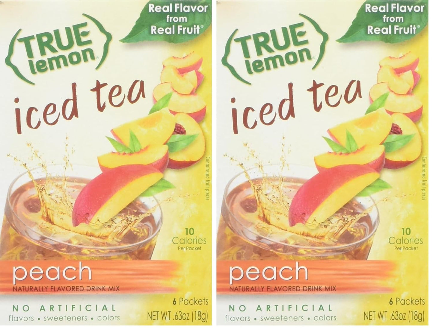 Peach Iced Tea Mix by True Lemon - Refreshing Instant Drink Packets