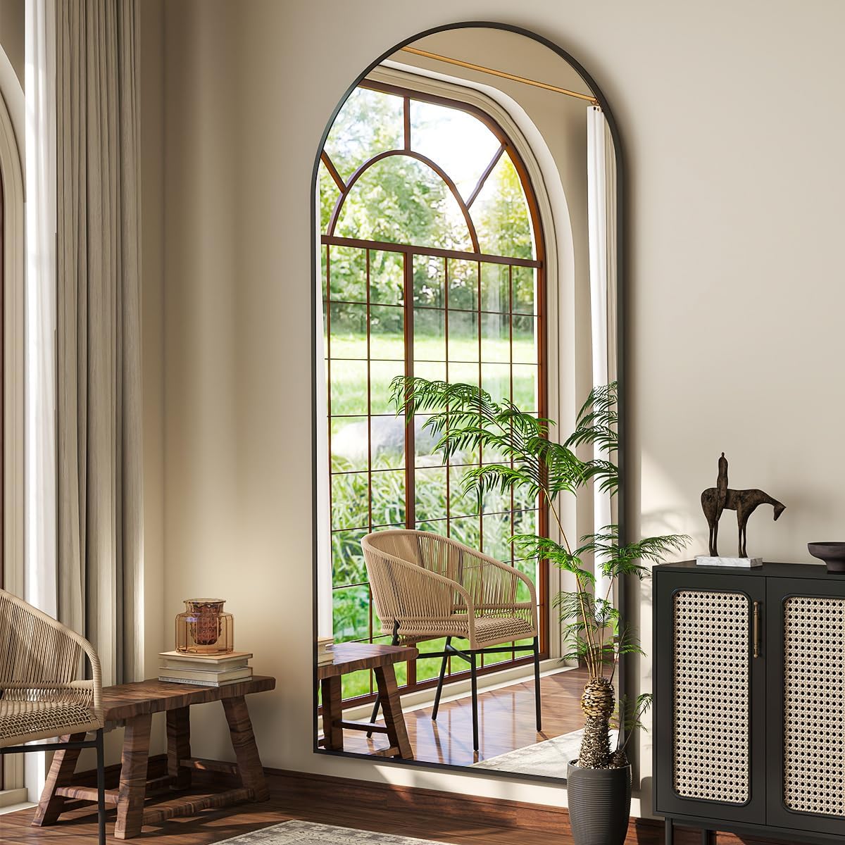 BEAUTYPEAK Arch Mirror Full Length, 76in x 34in for Home