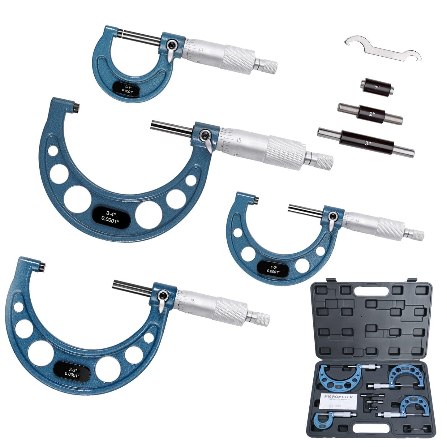Precision 0-4 Inch Micrometer Set for Accurate Measurements
