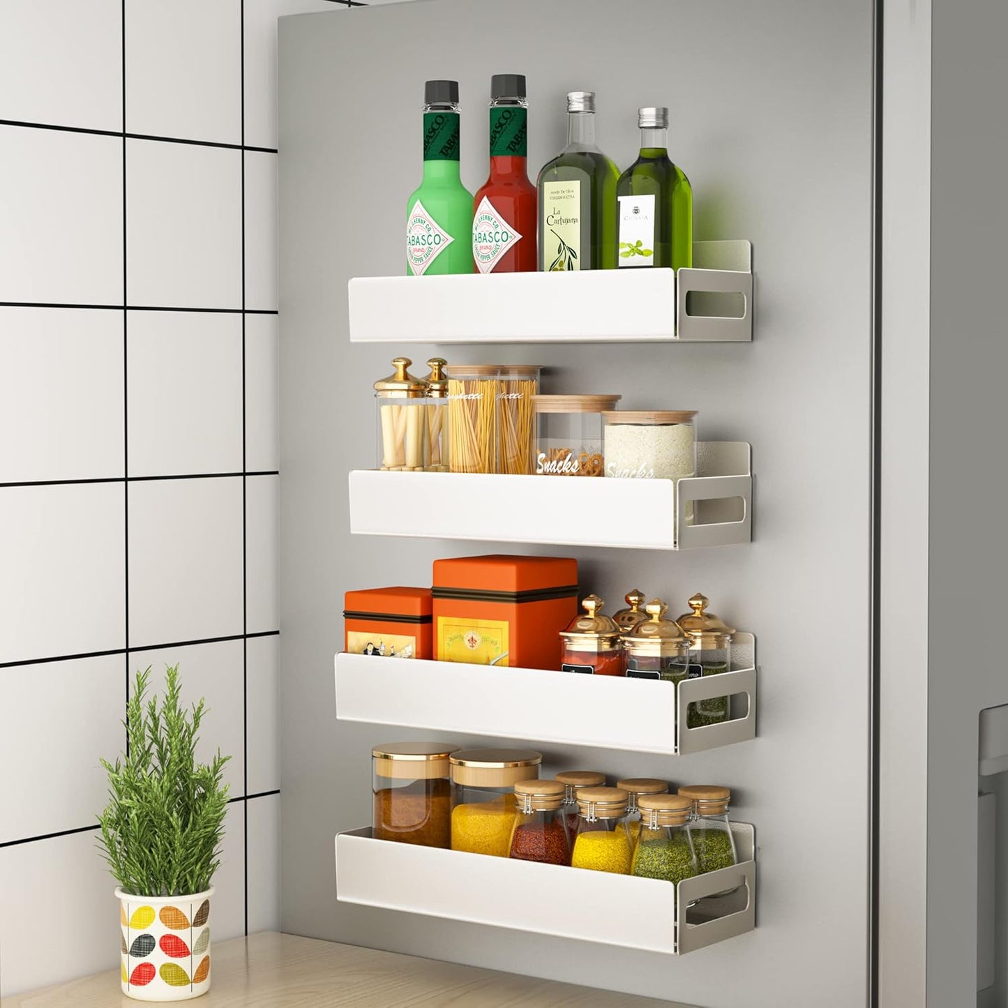 Space-Saving Magnetic Spice Rack Set