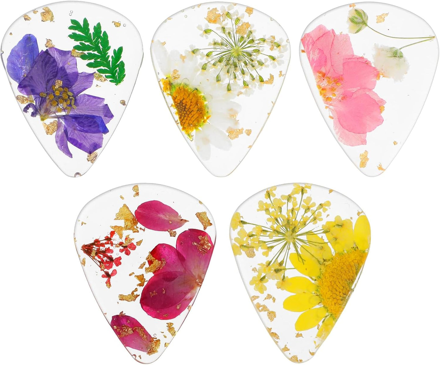 Handcrafted Flower Guitar Picks for Vibrant Tones