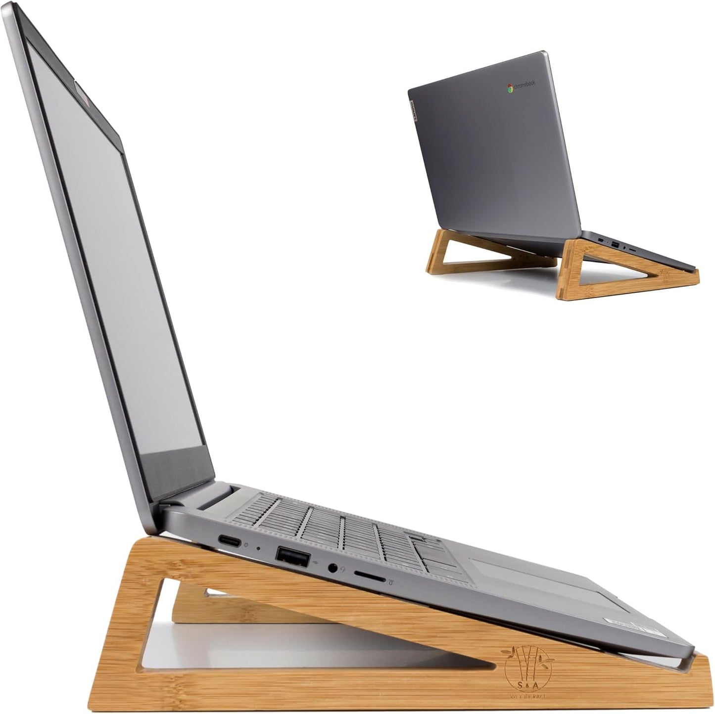 Bamboo Laptop Stand - Portable & Protective