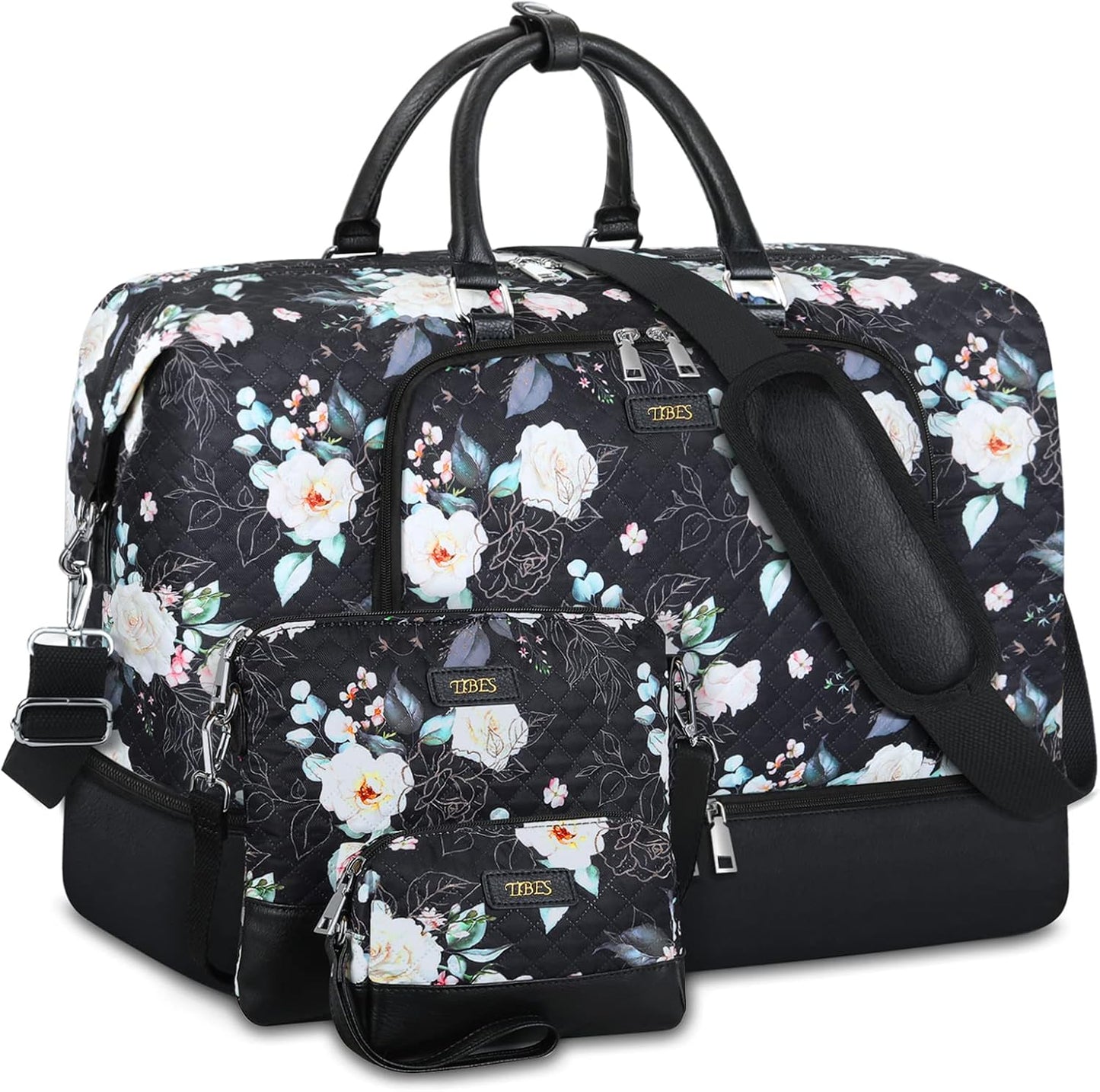 Oversized Travel Weekender Bag with Shoe Compartment for Women