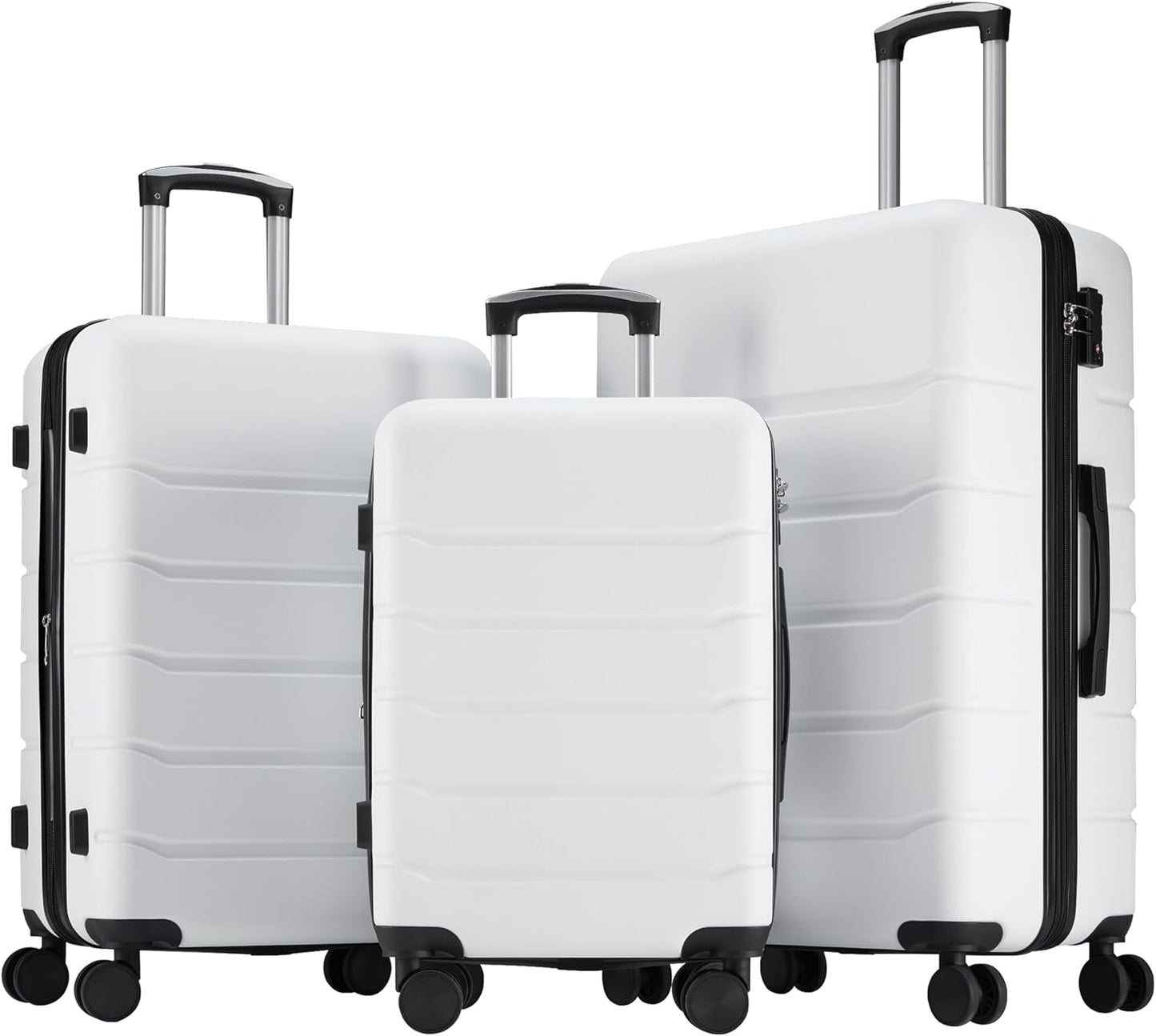 OLIXIS 3-Piece Luggage Set with Spinner Wheels for Travel