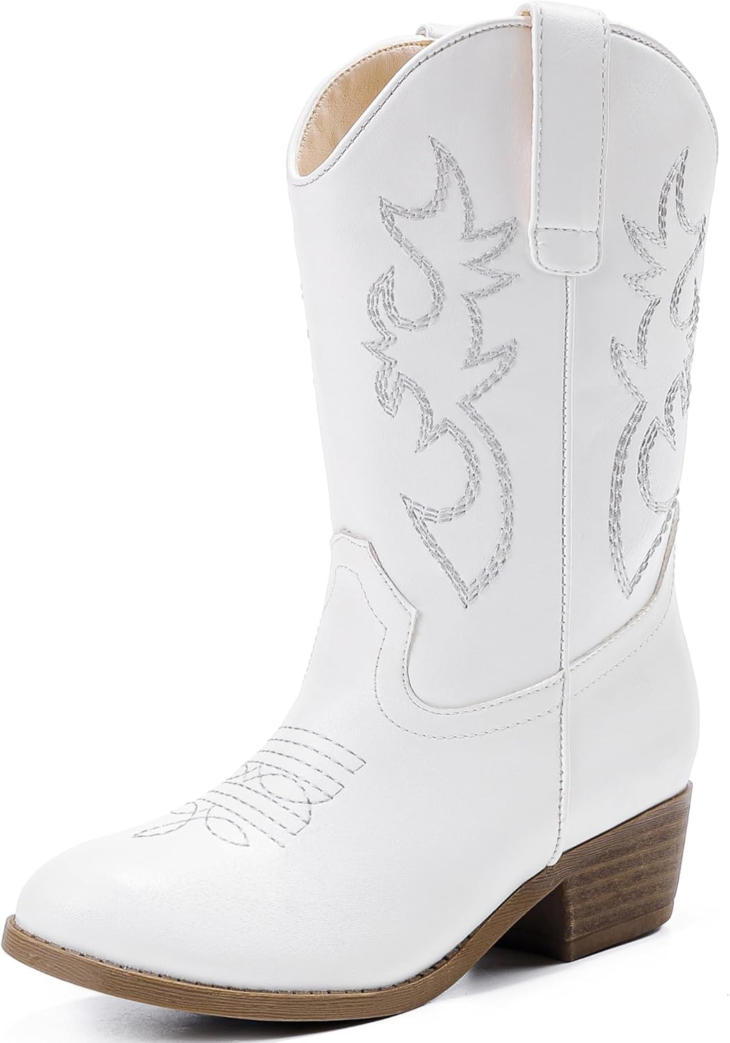 Cowboy Boots for Girls Mid Calf Pointed Toe Stylish Design