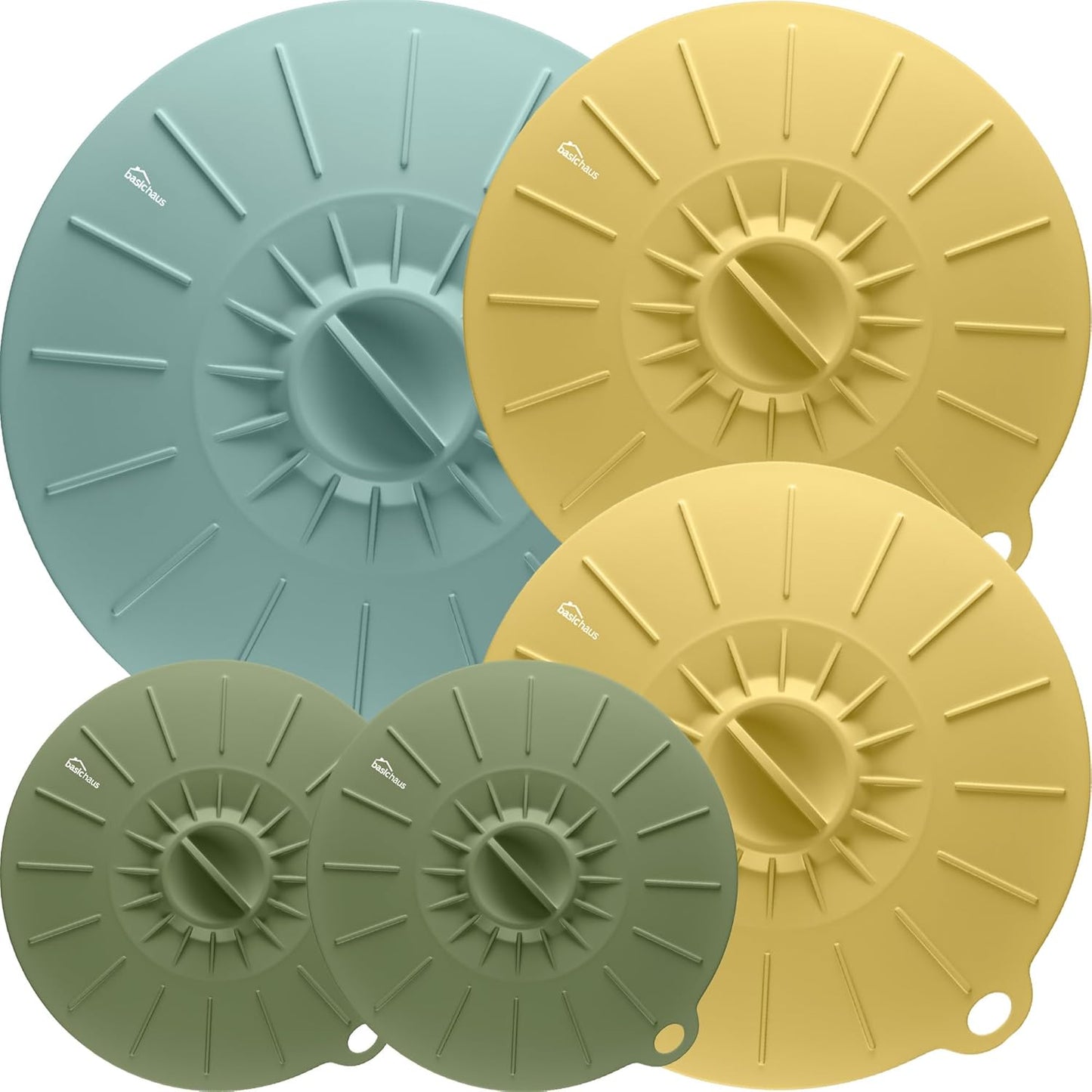 5-Pack Silicone Lids Set - Reusable & Versatile Kitchen Covers