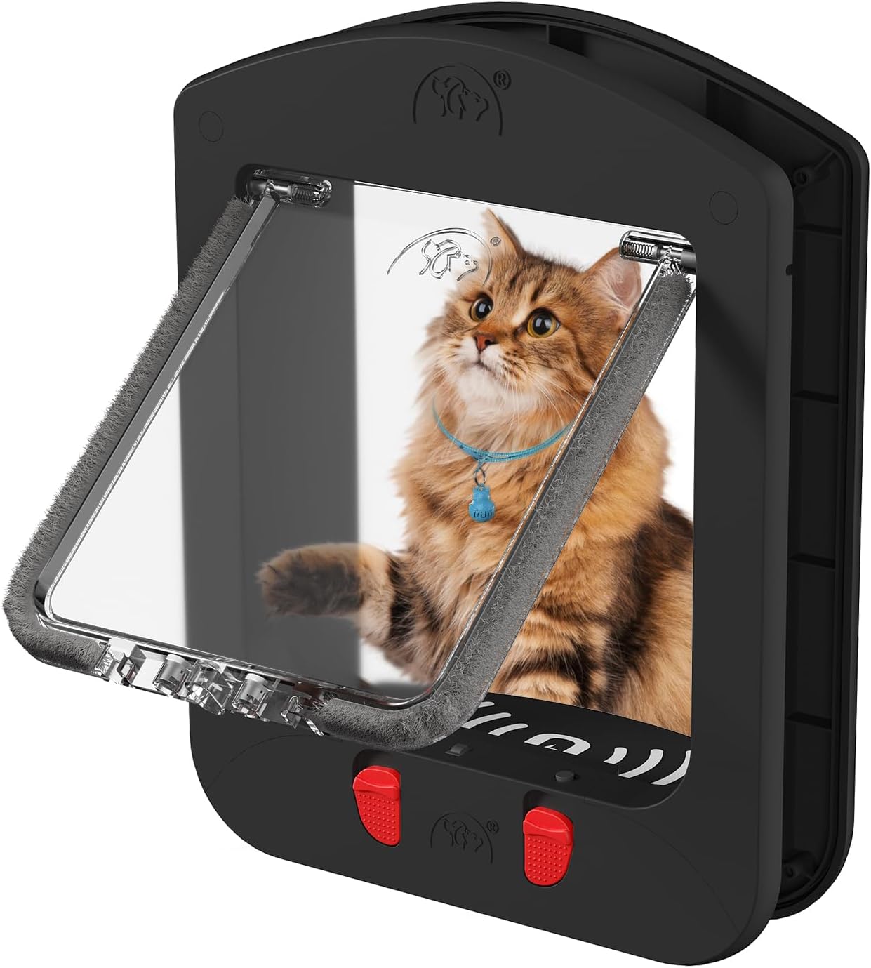 Innovative 4 Way Locking Cat Door with Magnetic Flap for Pets