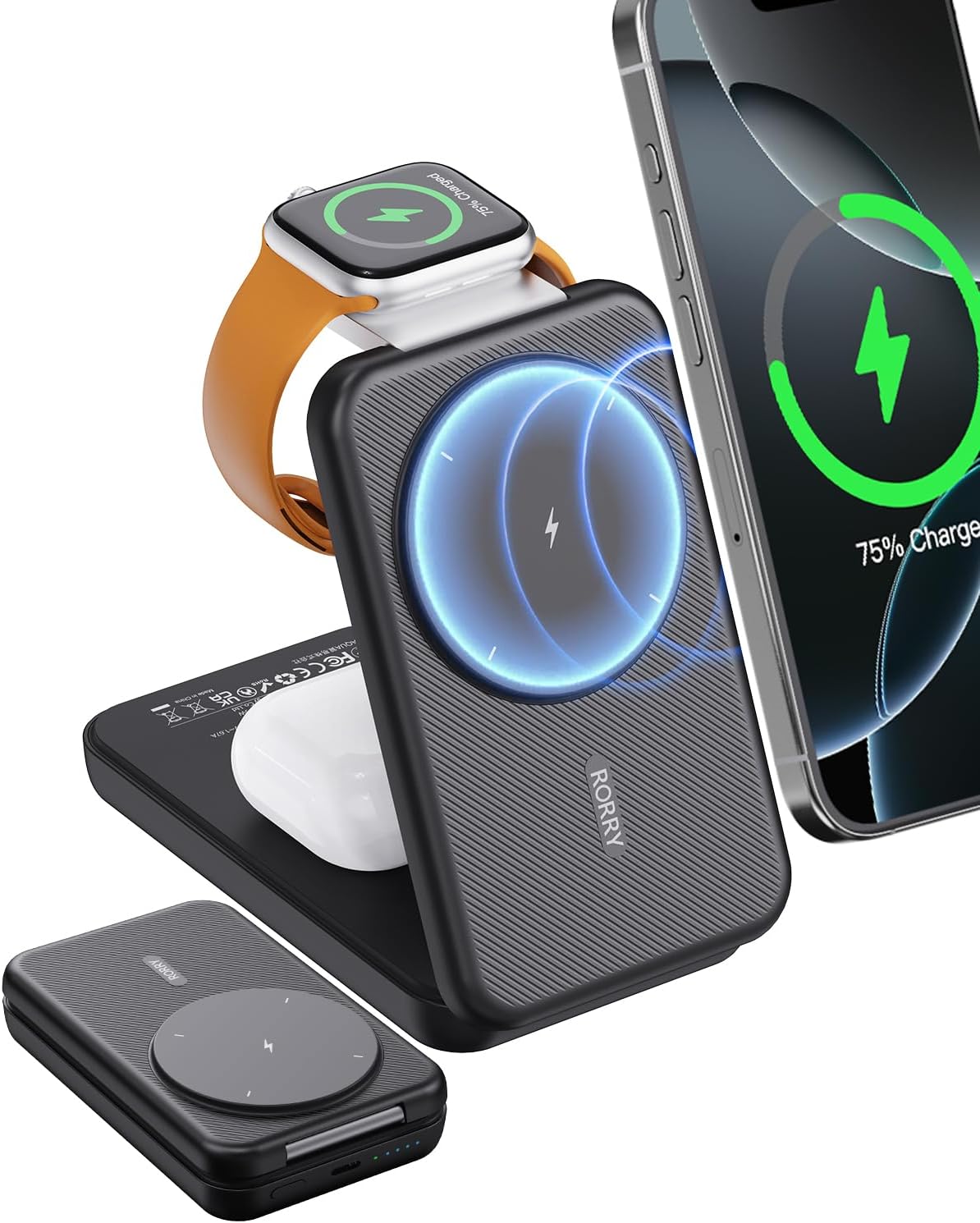 RORRY 3-in-1 10000mAh Portable Charger - Travel Smartly