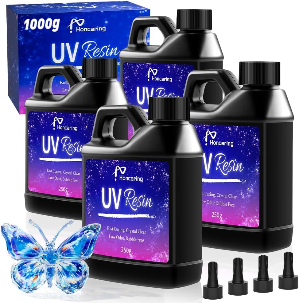 UV Resin Kit 1000g for Jewelry Making and DIY Crafts