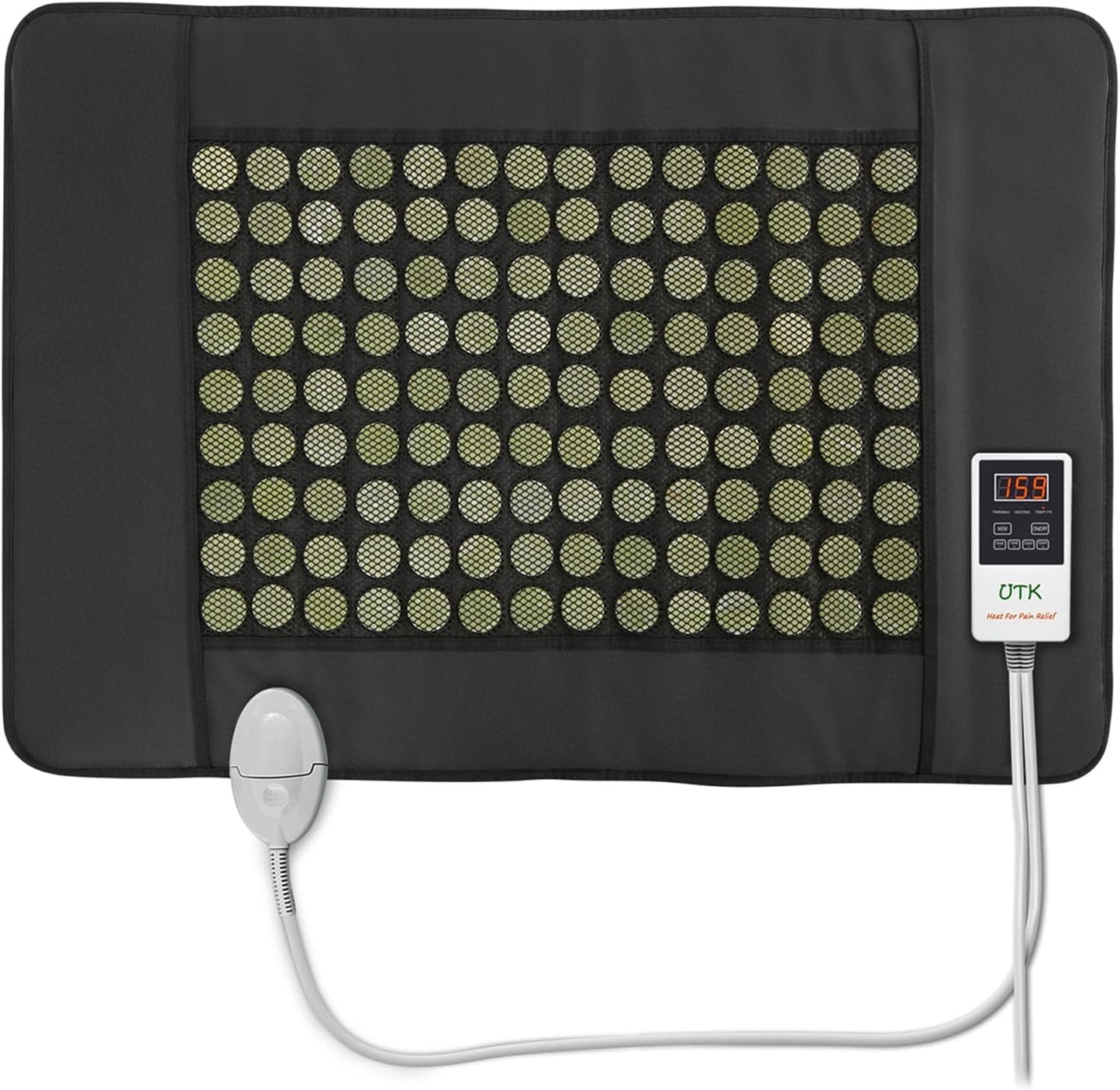 Fast Pain Relief: UTK Far Infrared Heating Pad with 126 Jades