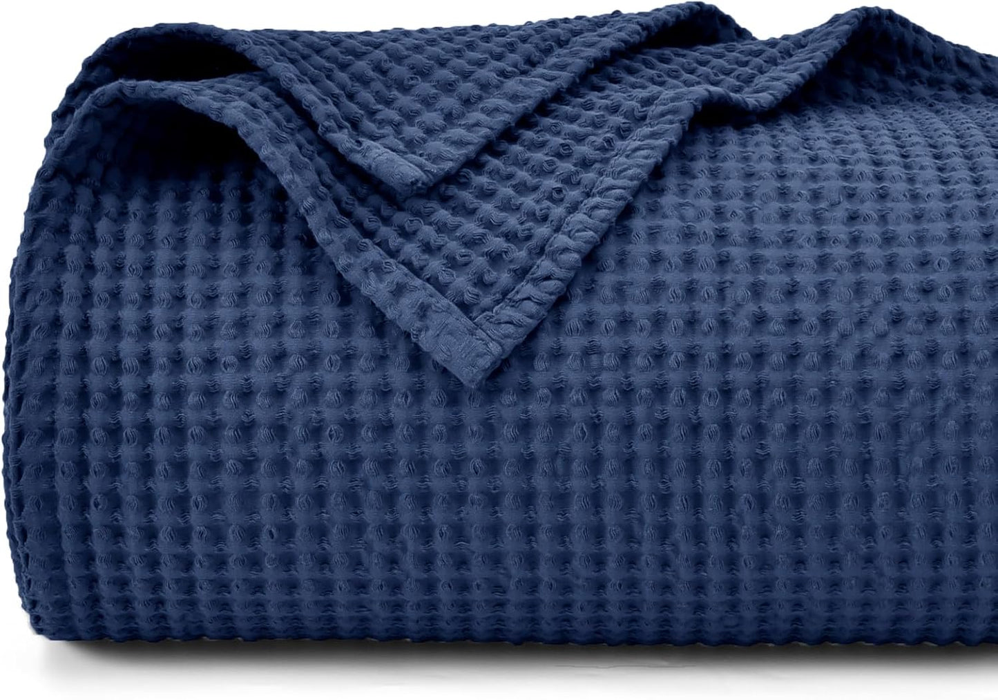 PHF Pre-Washed Cotton Waffle Weave Blanket for Queen Size Bed