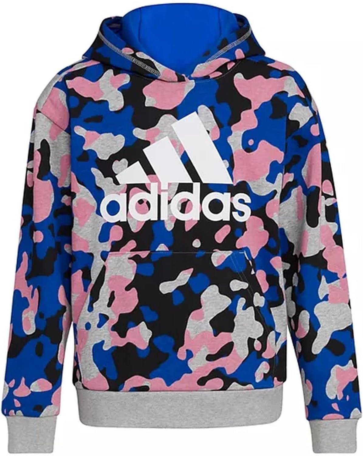 adidas Boys' Grey Hoodie - Comfortable Large Fit!