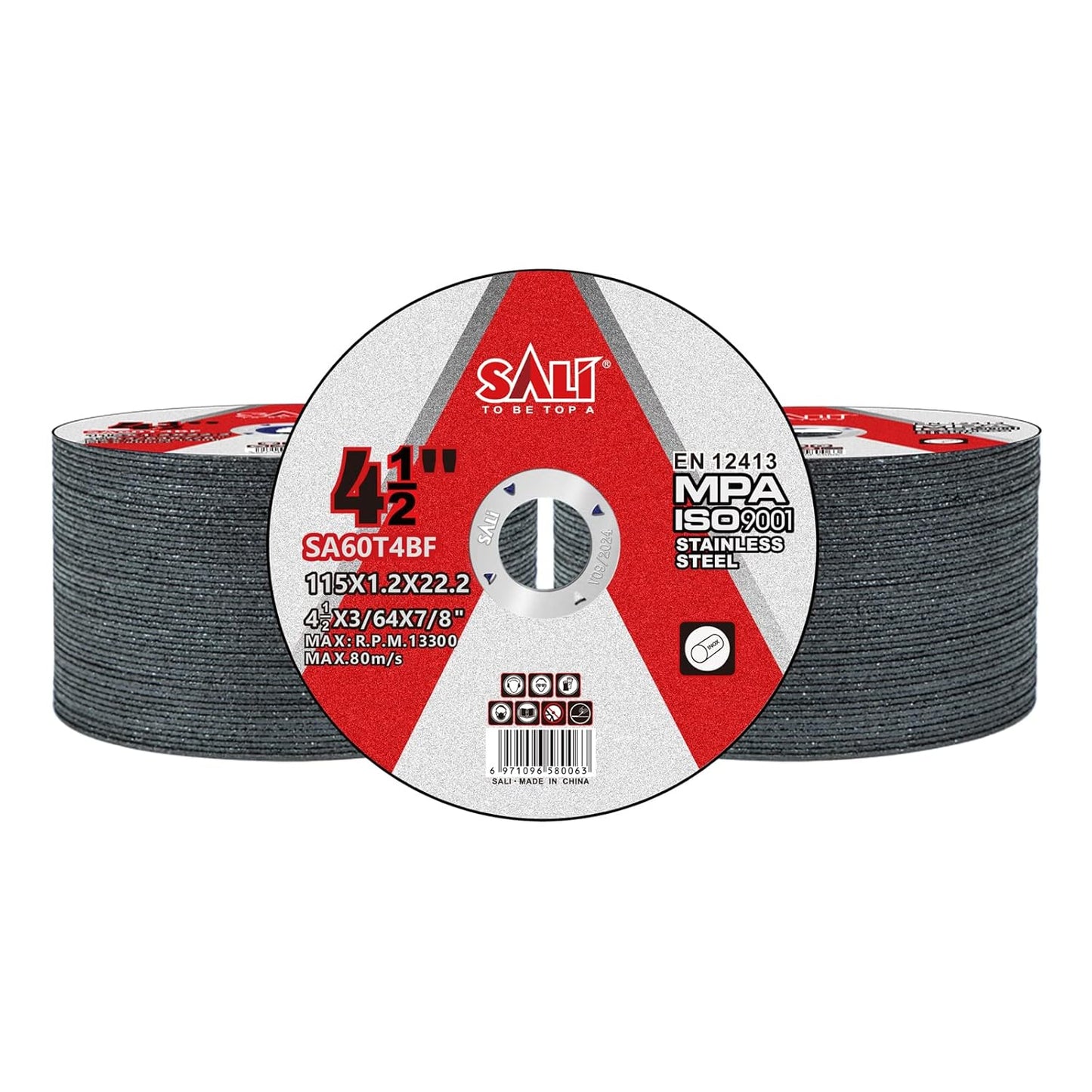 SALI 100 Pack 4.5in Stainless Steel Cutting Wheels for Grinders