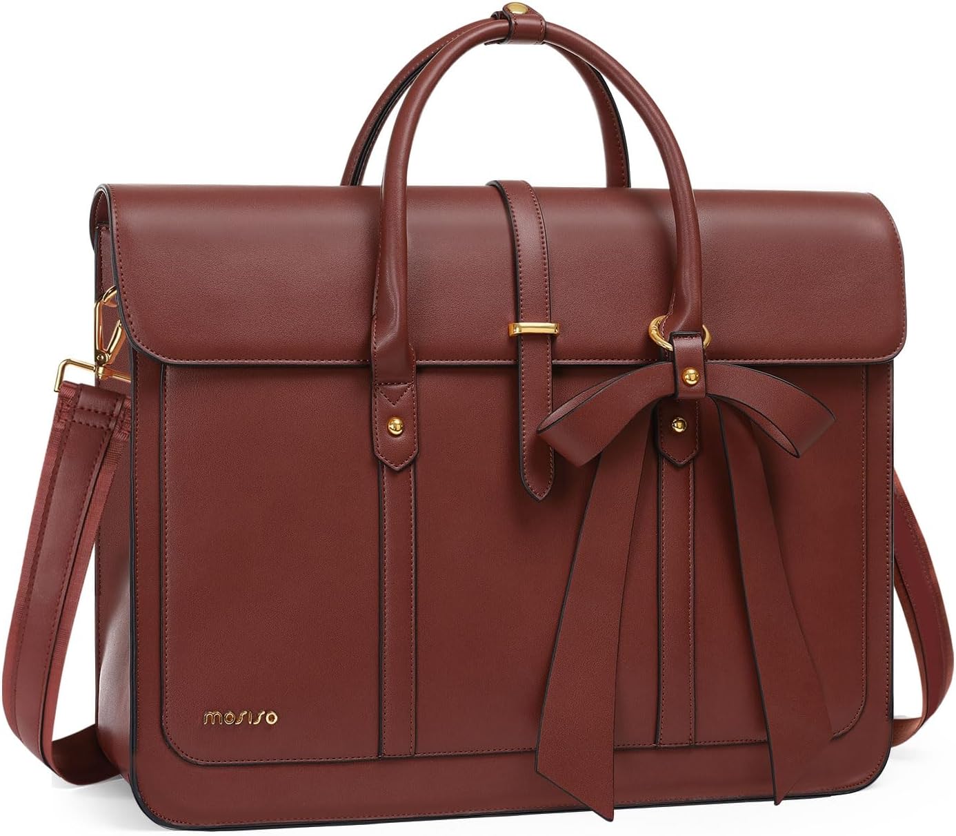 Stylish PU Leather Laptop Bag for Women, 15-16 inch Size