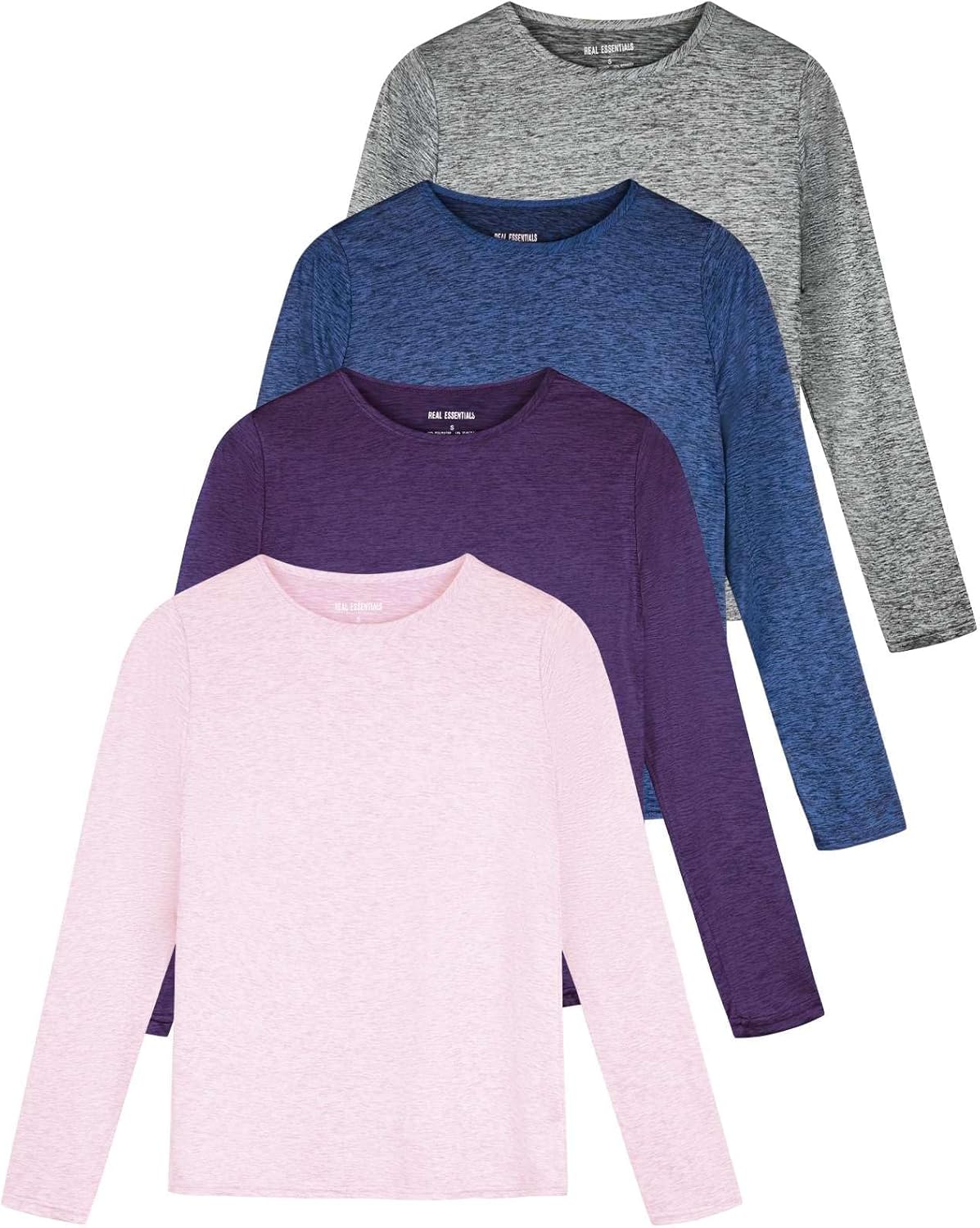 Real Essentials Women's UPF 50+ Quick Dry Long Sleeve Sun Shirts