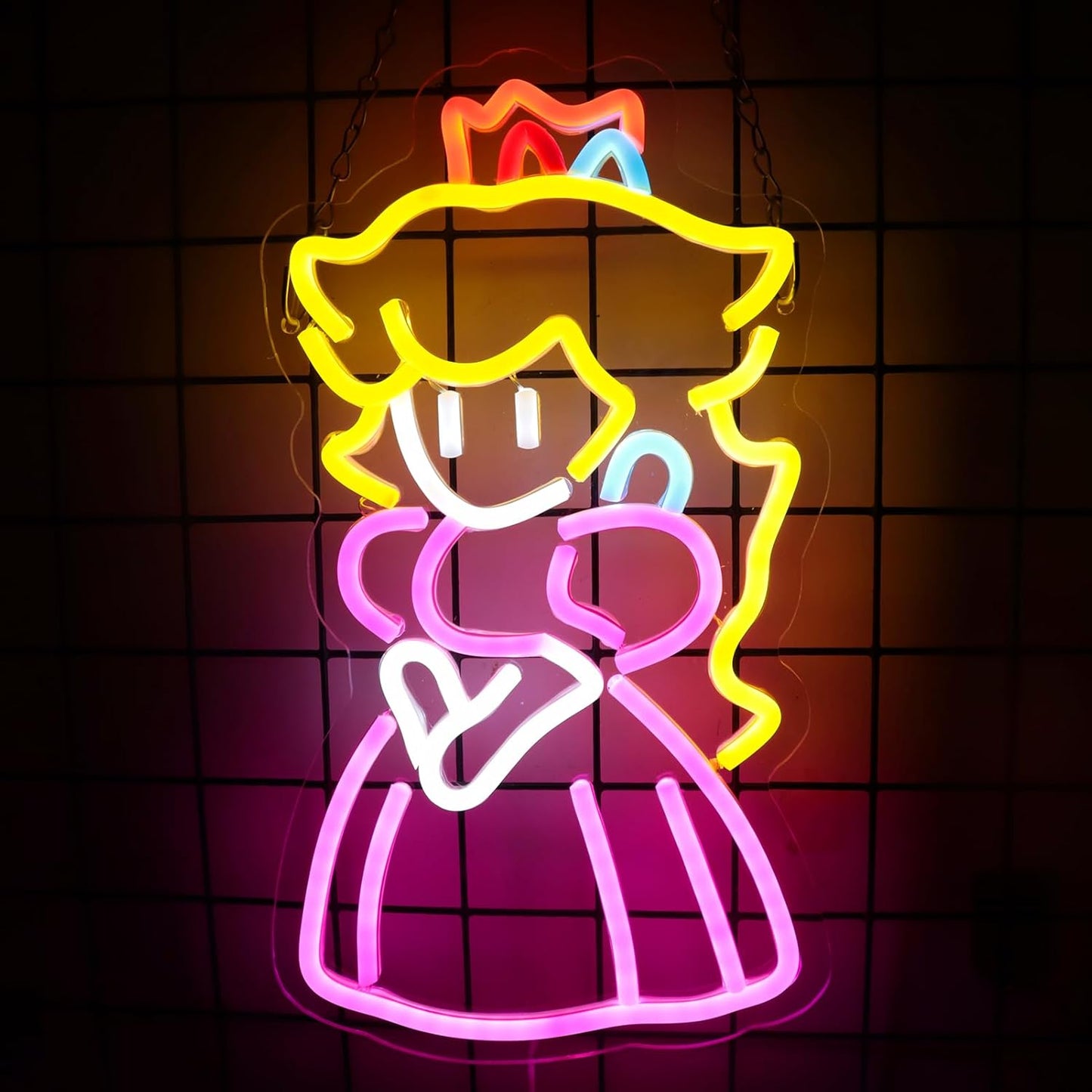 Princess Neon Signs Crown LED Wall Decor for Kids Room Parties