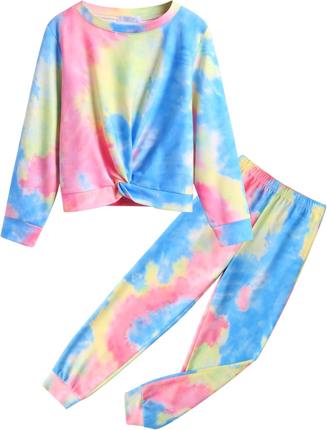 Arshiner Toddler Girl Clothes 2 Piece Twist Front Outfit Set