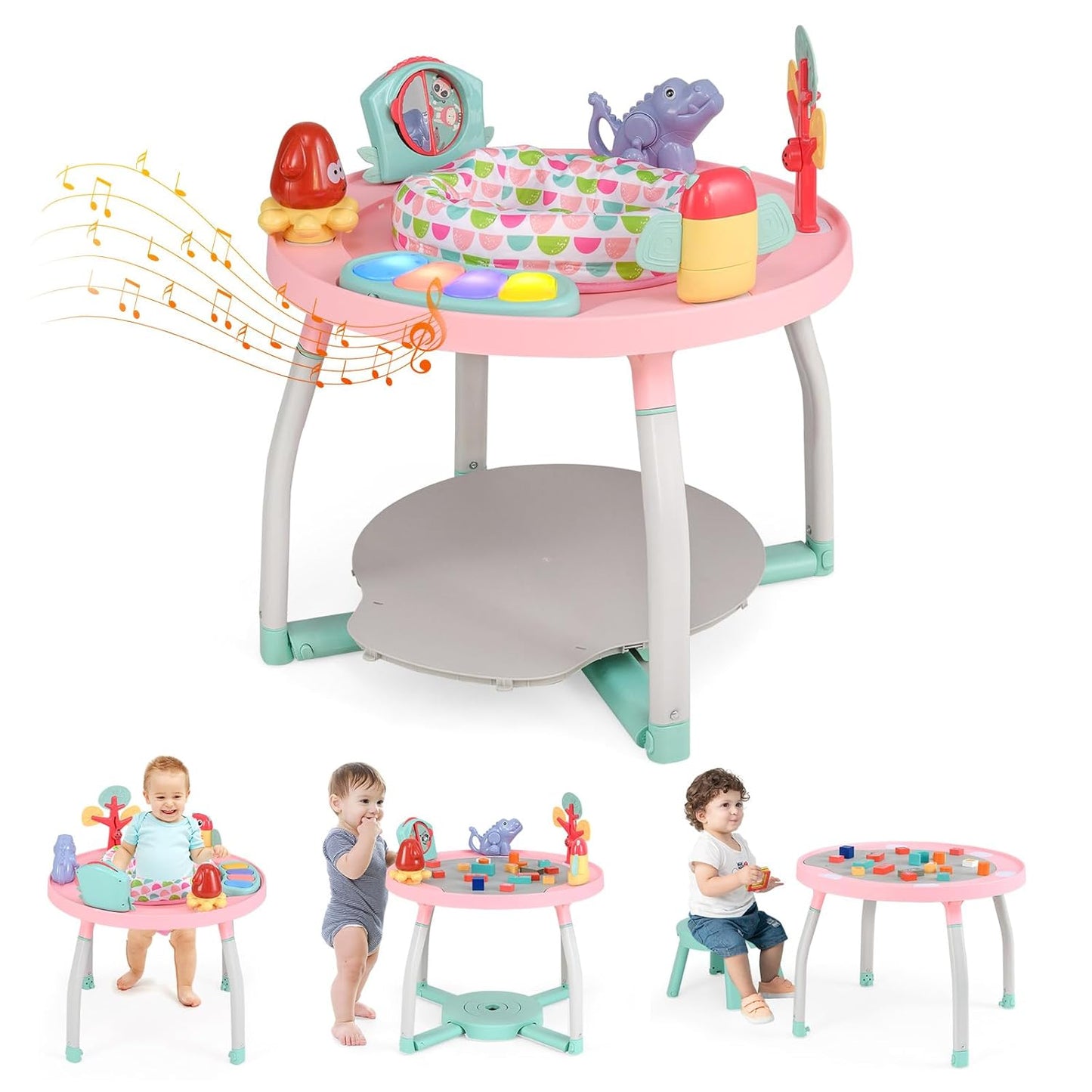 5 in 1 Baby Activity Center with Adjustable Heights for Fun