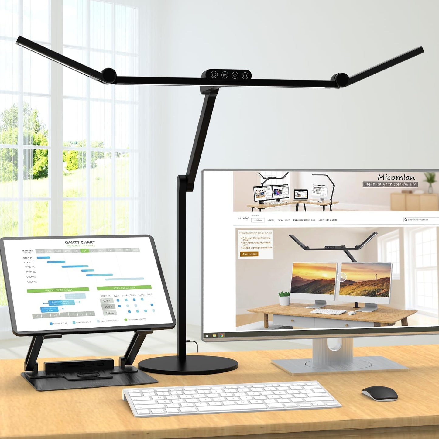 Micomlan Adjustable Atmosphere Desk Lamp - 24W Brightness