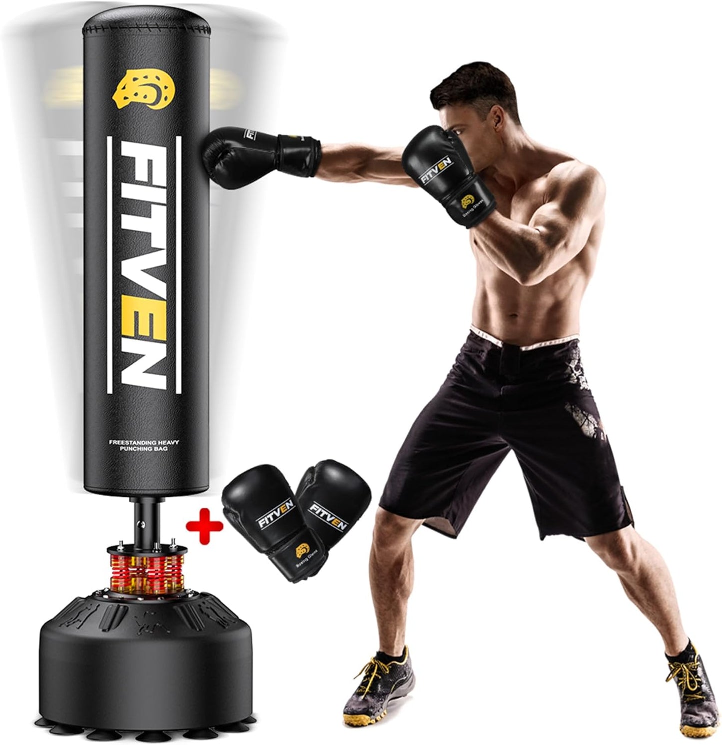 FITVEN Freestanding Punching Bag - Ultimate Workout Companion