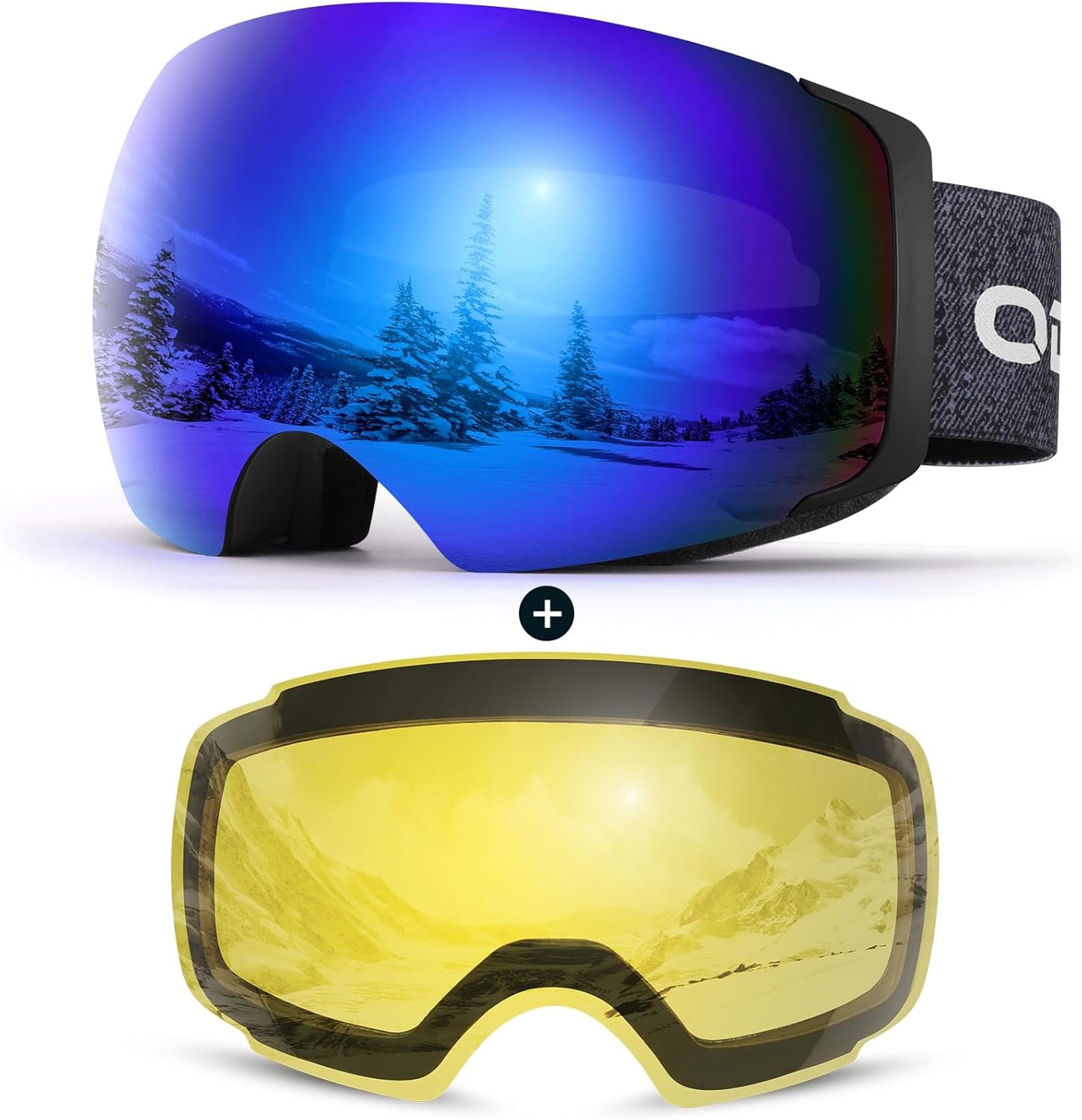 Odoland Magnetic Ski Goggles: Interchangeable Lenses