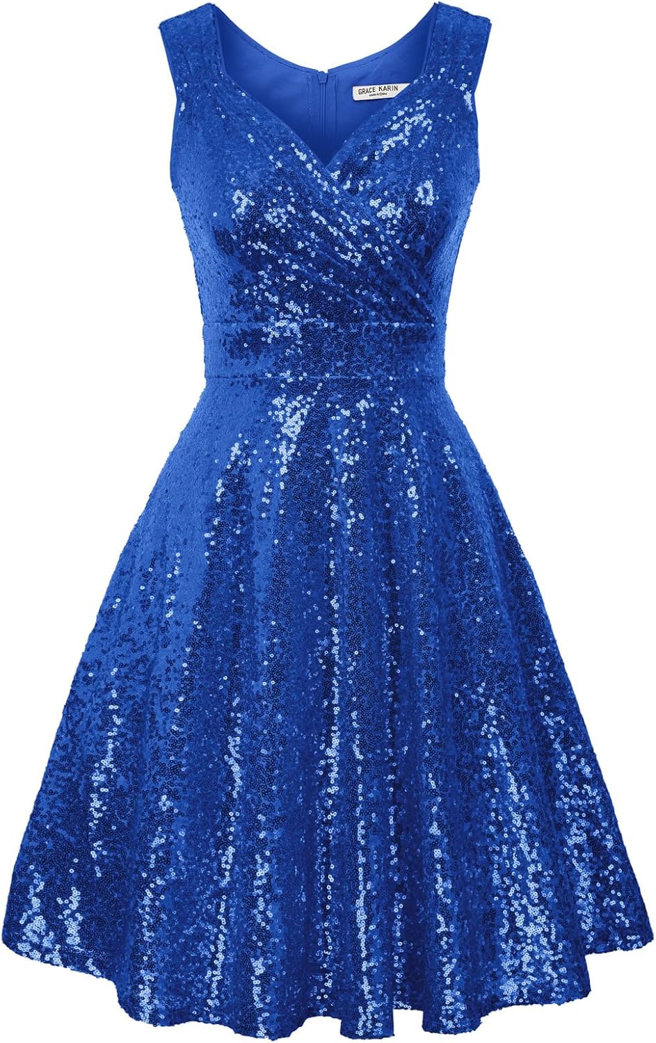 GRACE KARIN Women's Sleeveless Wrap V-Neck A-line Dress Review