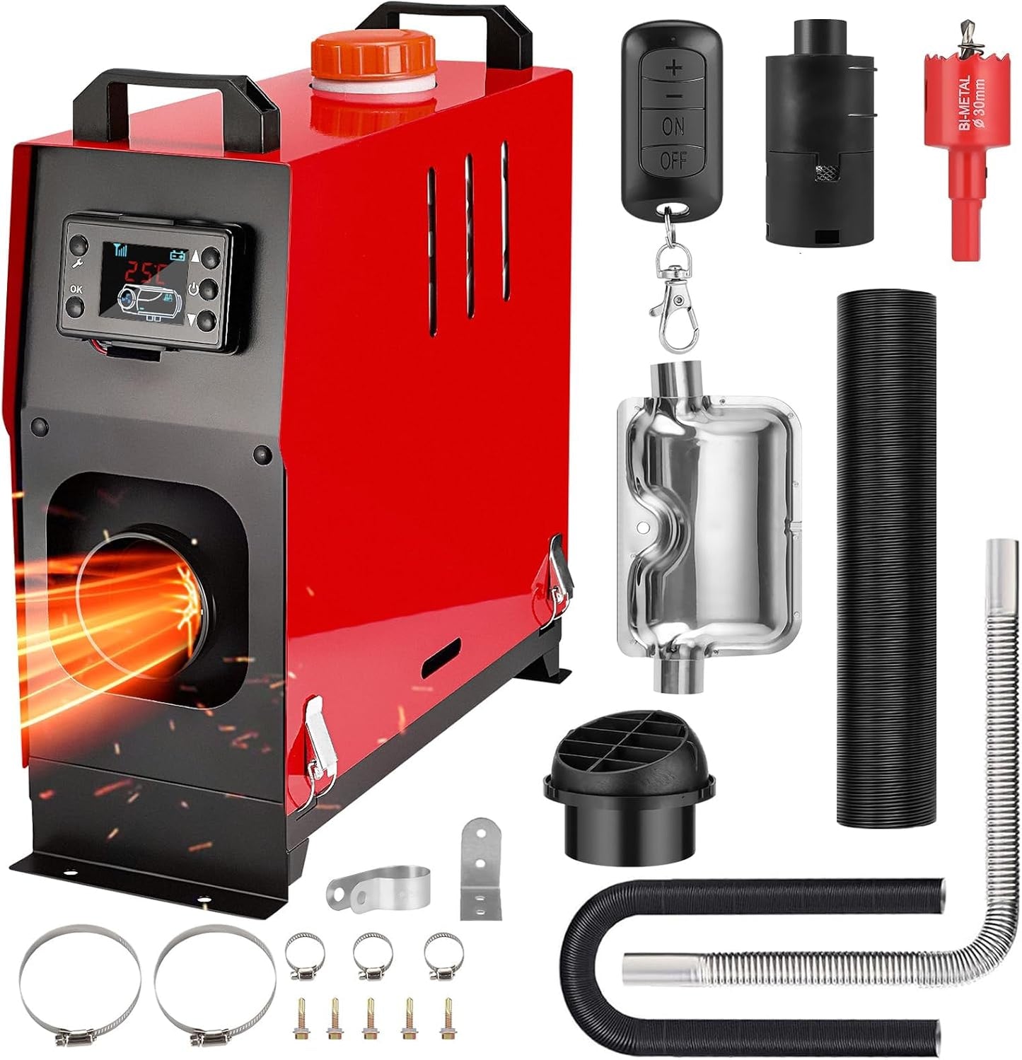 8KW Diesel Heater: Fast Heat, Remote Control, LCD