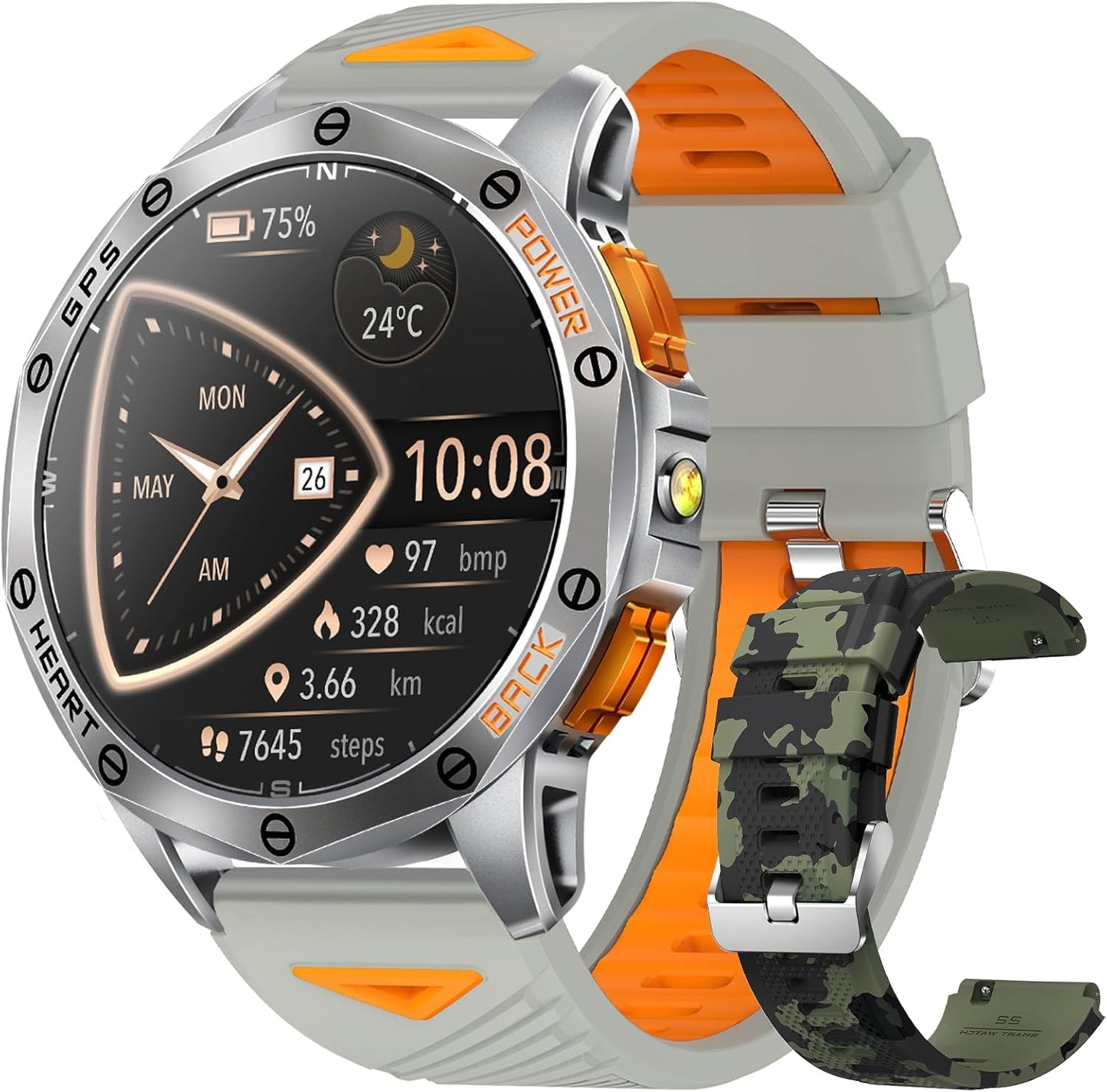Military Smart Watches with GPS and 170+ Sport Modes for Men