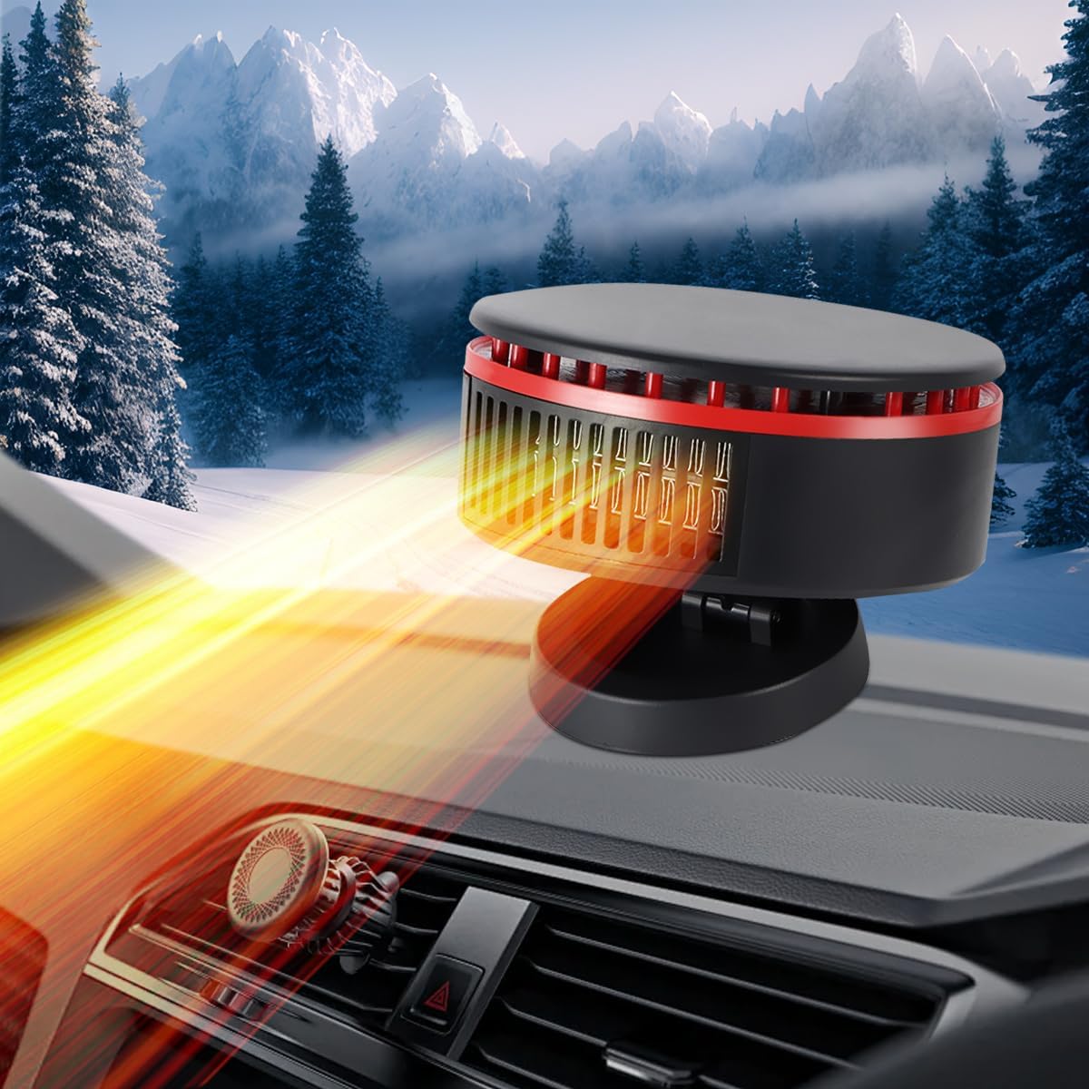 Fast Heat 12V Car Heater Defroster - Plug-in Power!