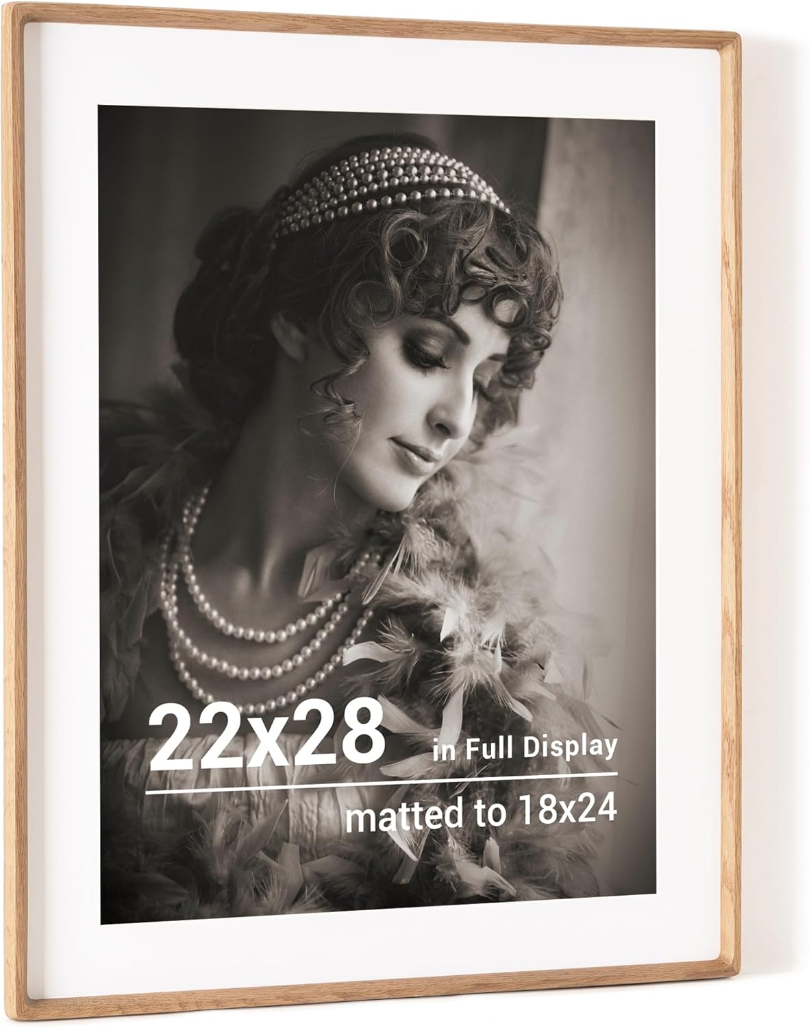 22x28 Poster Frame with USA-Sourced Oak Wood and Glass