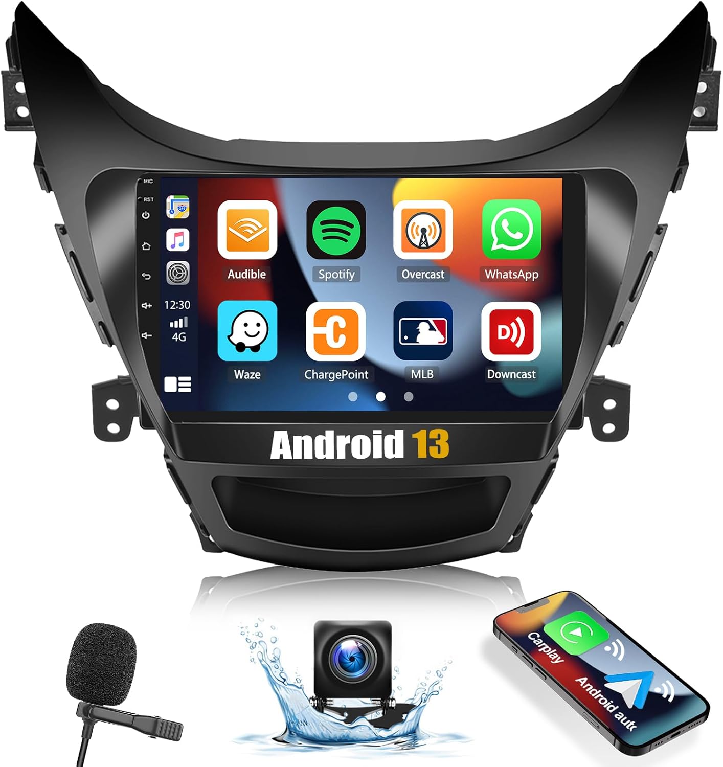 SIXWIN 9 Inch Android Car Stereo for Hyundai Elantra 2011-2013