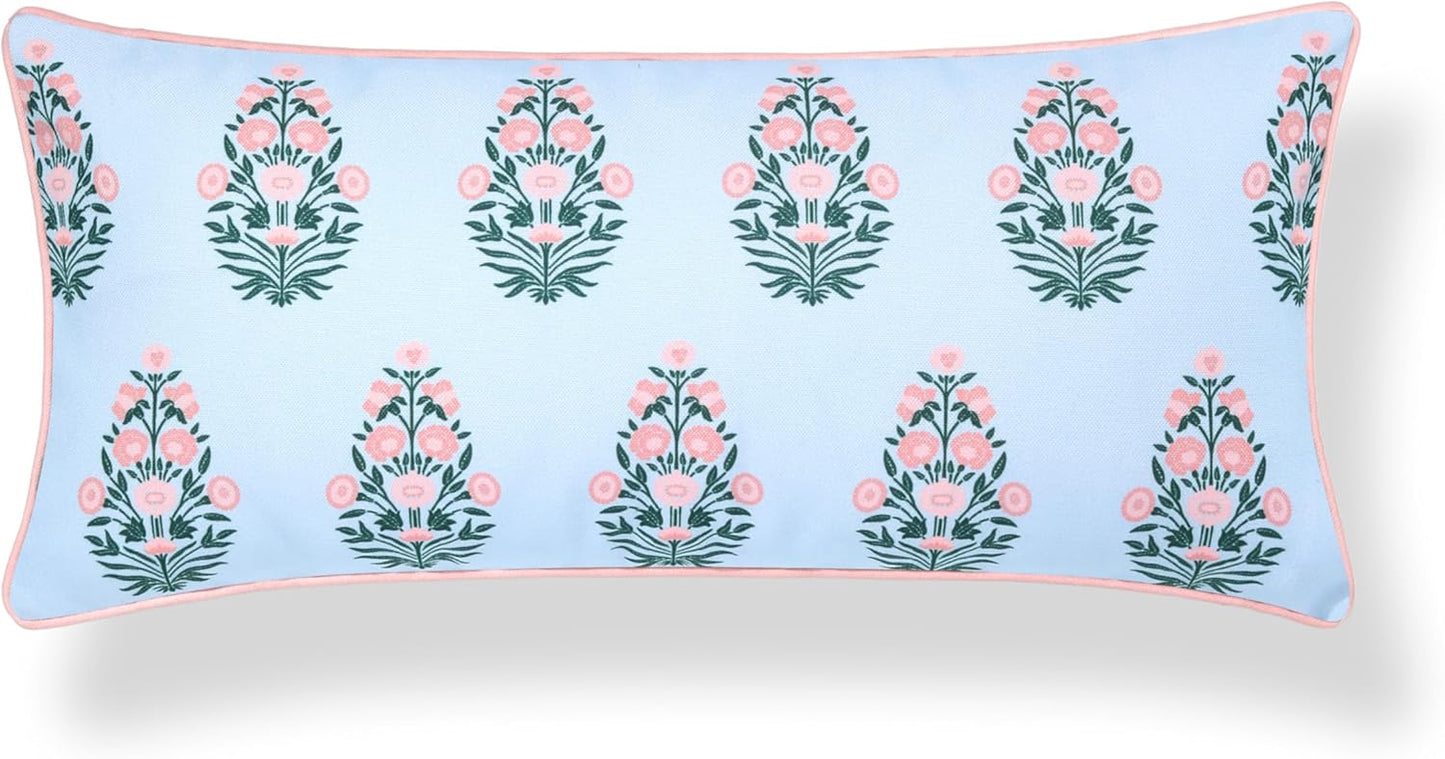 Hofdeco Premium Coastal Grandmillennial Lumbar Pillow Cover 12x26