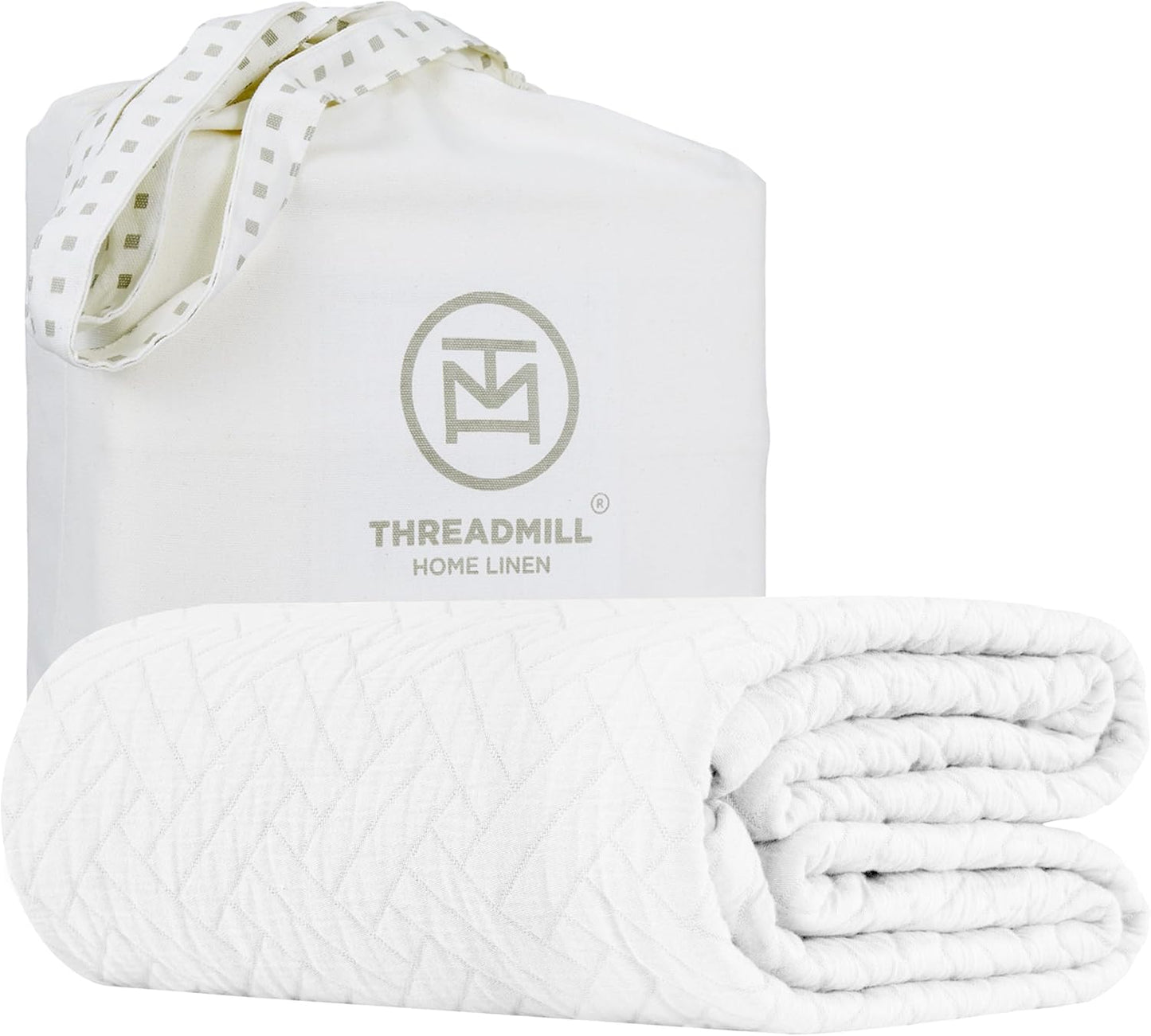 Threadmill Luxury Cotton Blanket for Queen Size Bed, Soft & Cozy