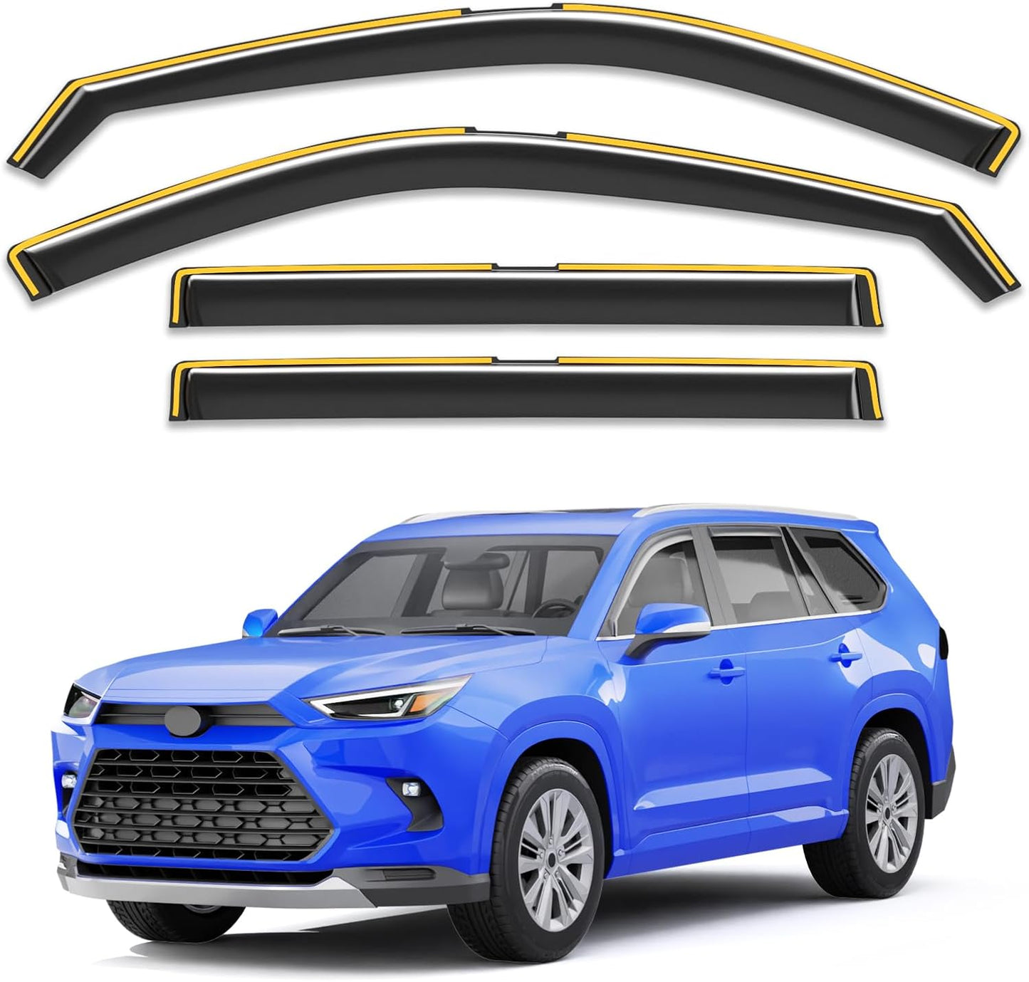 in-Channel Rain Guards for Toyota Grand Highlander 2024 2025