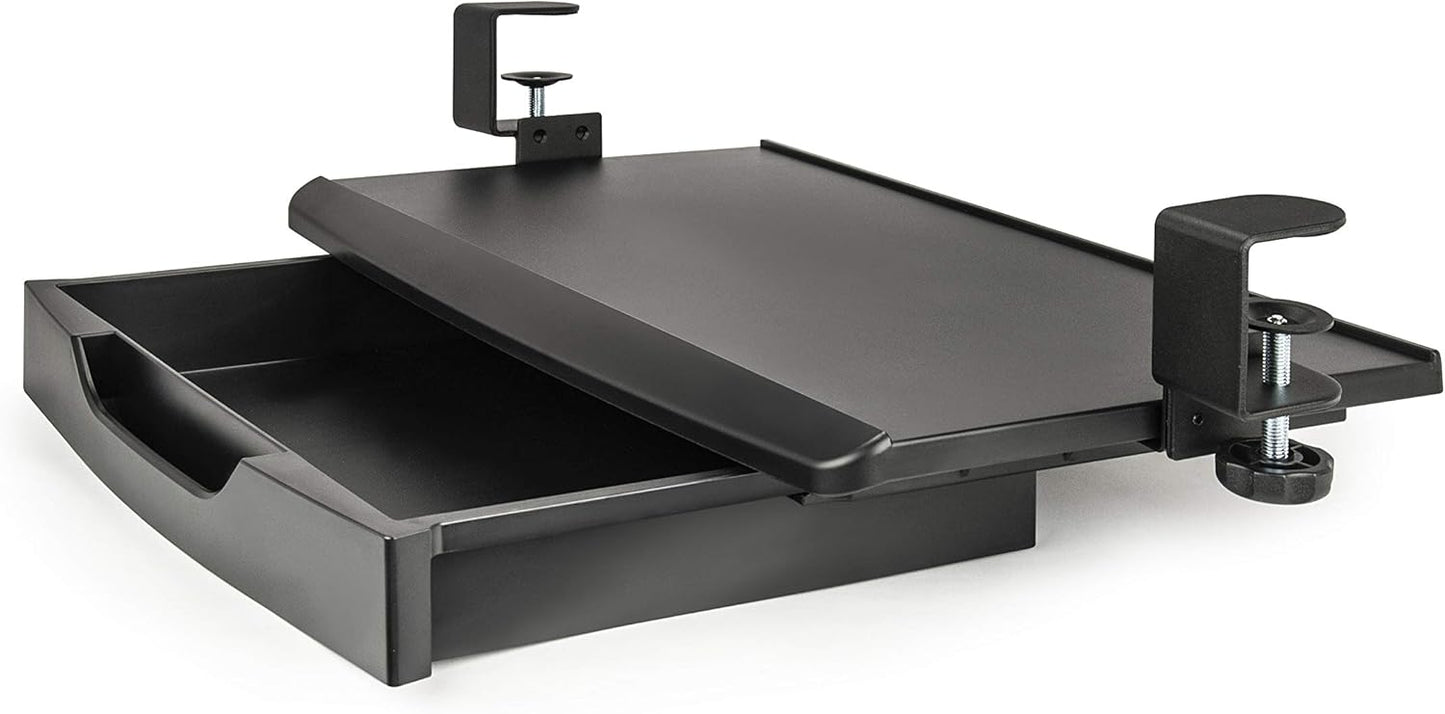 Efficient Mobotron Keyboard Tray: Clamps Under Desk