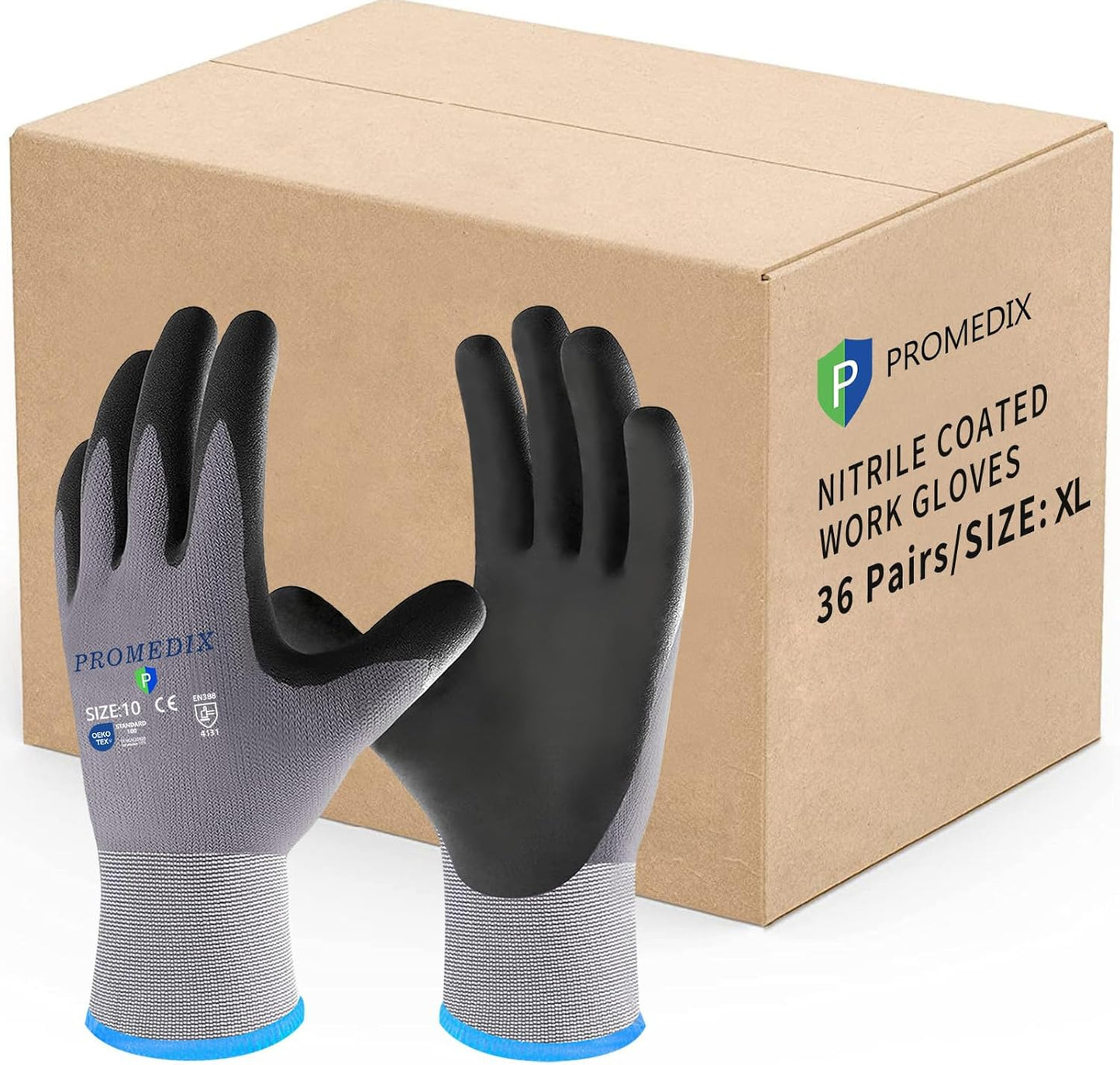 Nitrile Coated Work Gloves for Men - Optimal Grip & Comfort