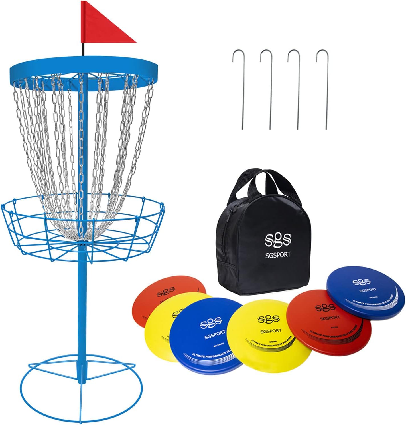 Portable Disc Golf Set | Includes 6 Discs & Carry Bag