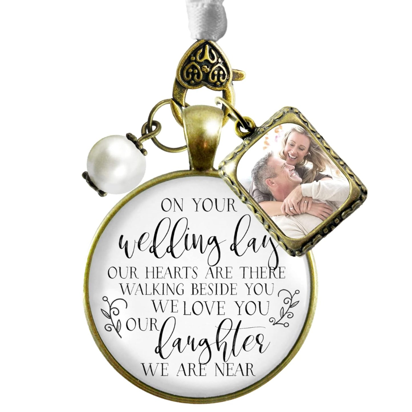 Bouquet Charm Customize for Wedding Day Missing Parents Memorial