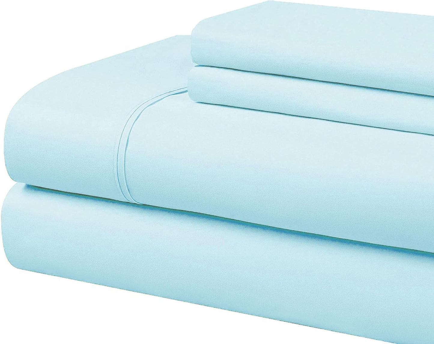 Ultra Soft Hypoallergenic Microfiber Bedding Sheet Set in Aqua