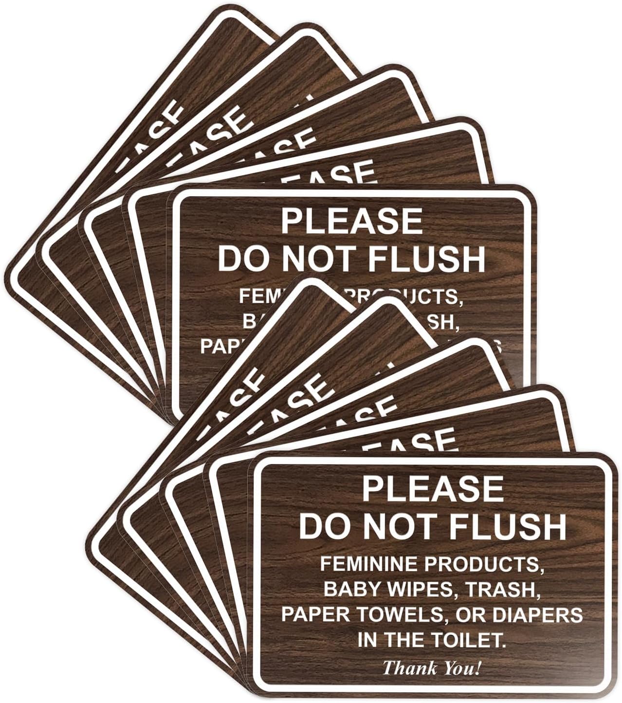 Classic Framed Please Do Not Flush Sign for Bathroom Etiquette