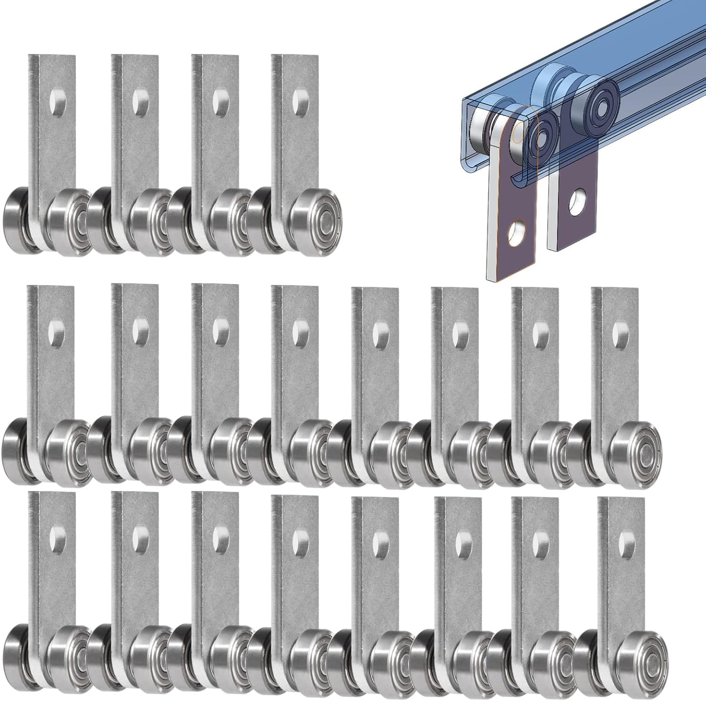 Heavy-Duty 2 Wheel Trolley Assembly for Strut Channel Systems