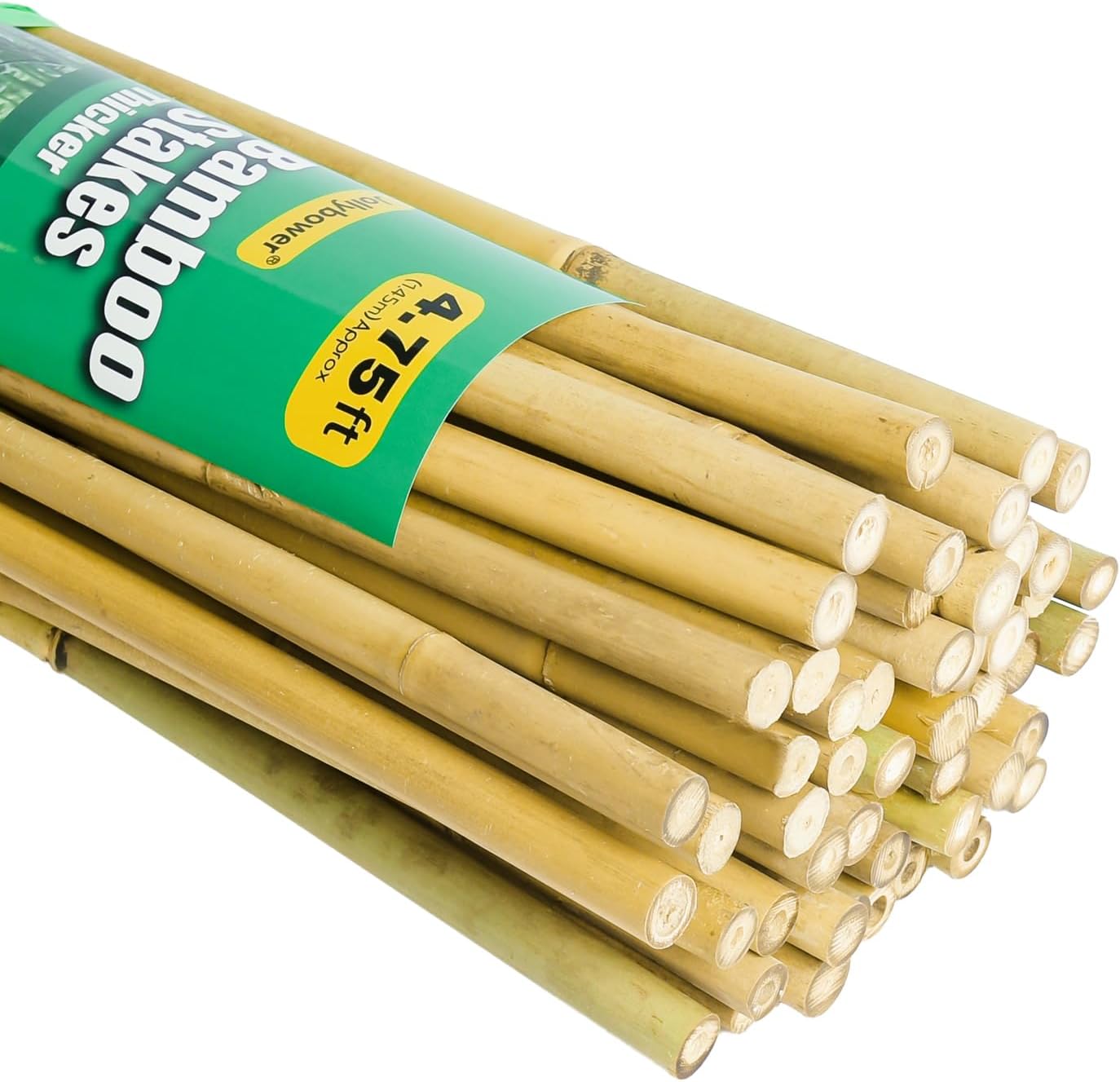 Durable 4.75 Feet Bamboo Stakes for Garden Support and Growth