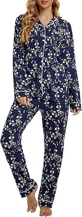 Tugege Pajamas Set Long Sleeve Sleepwear for Women Comfort
