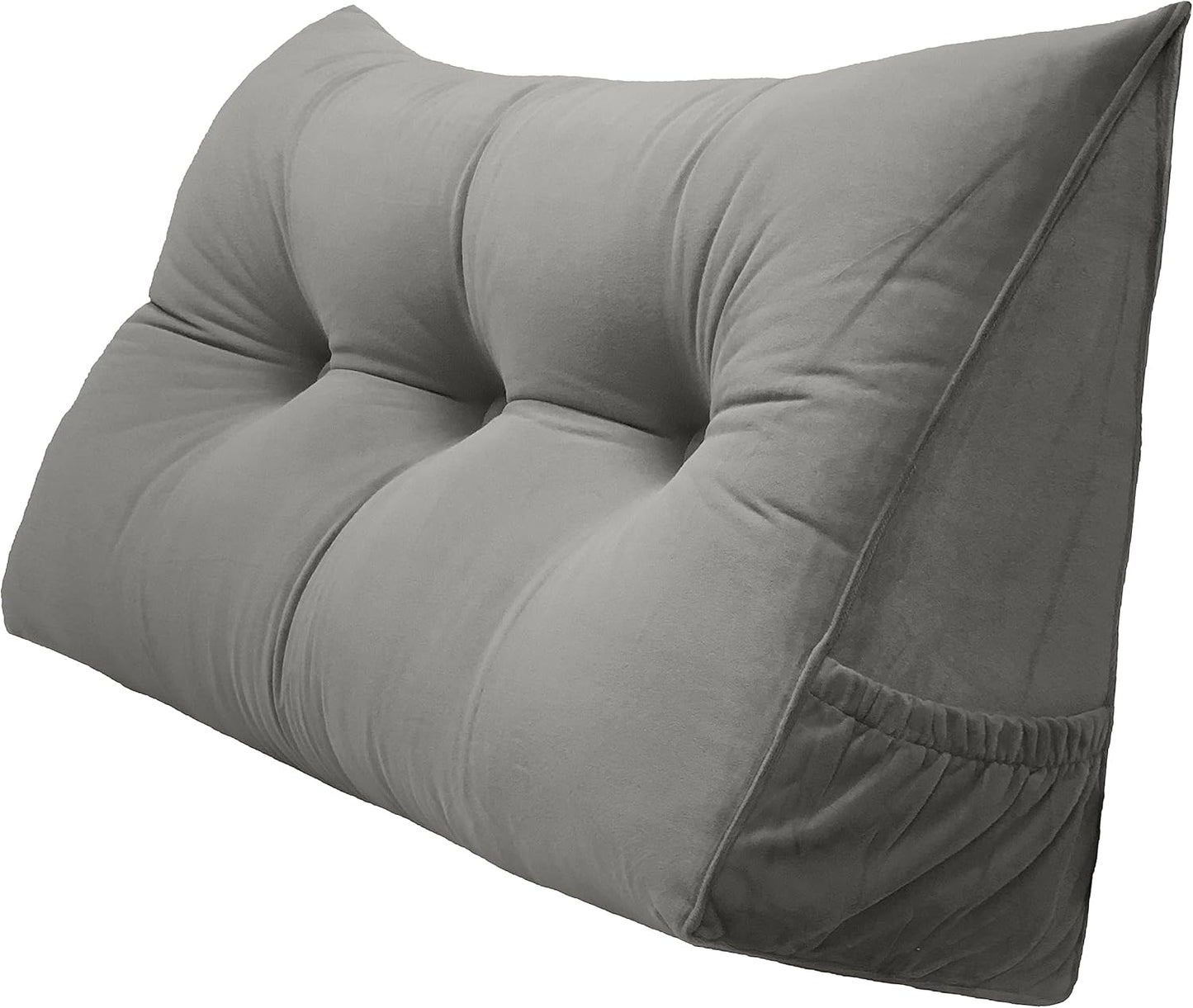 Peachwell Triangular Reading Bed Rest Pillow for Comfort