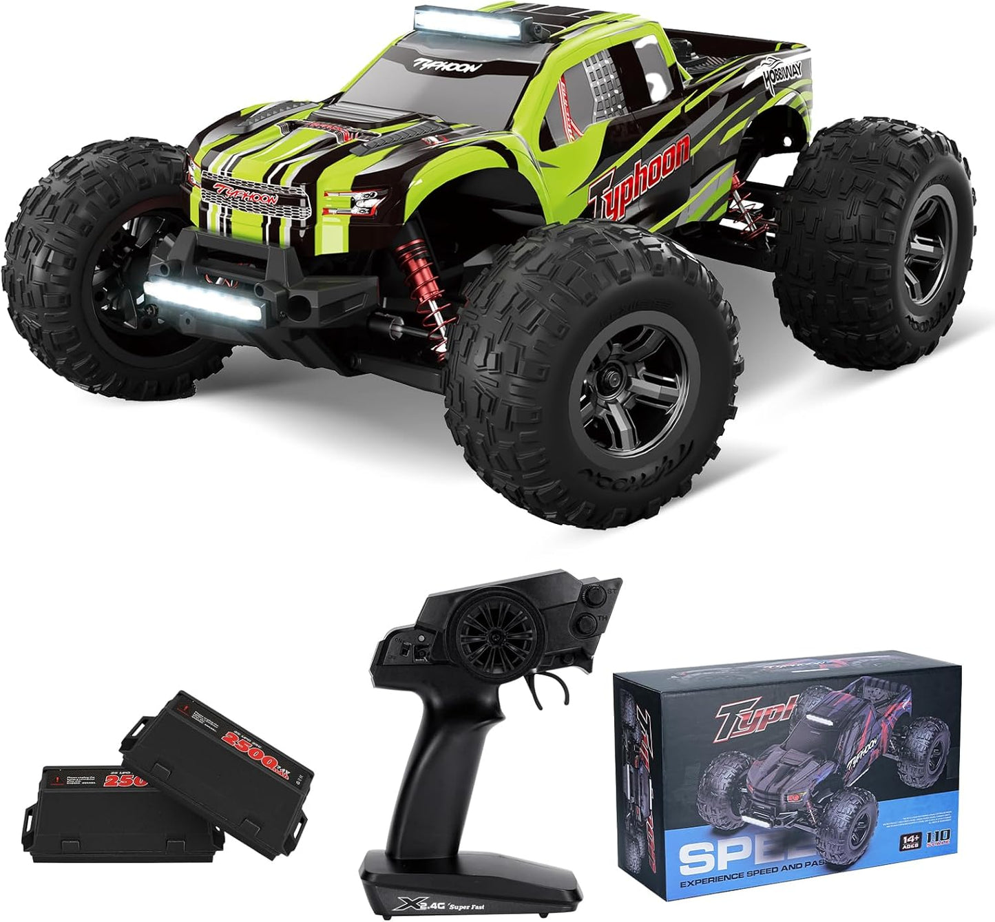 Max 43 Km/H High-Speed RC Monster Truck - 2 Batteries Included!