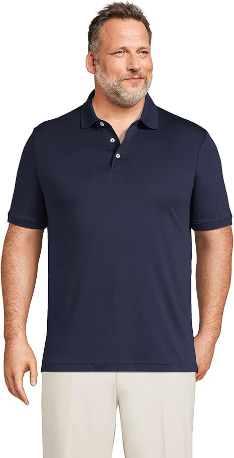 Lands' End Men's Short Sleeve Super Soft Supima Polo Shirt Review