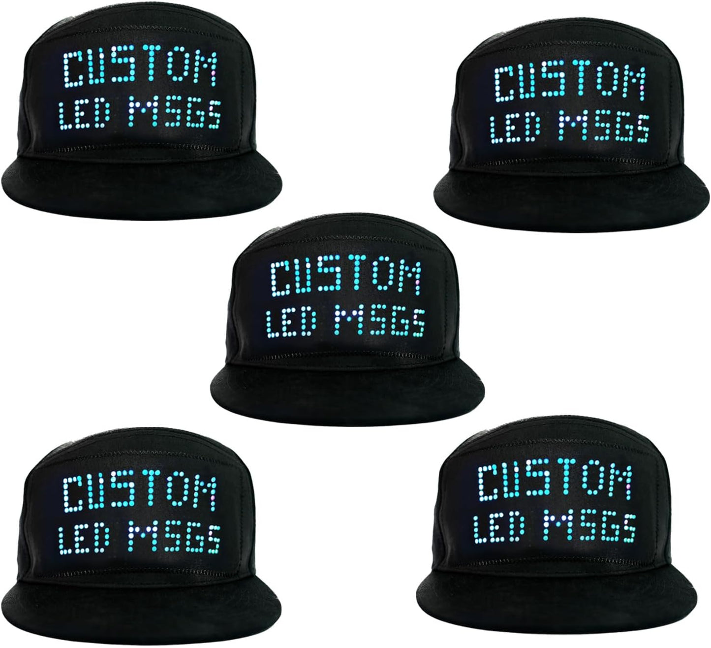 LED Display Baseball Cap with Bluetooth for Personalized Messages