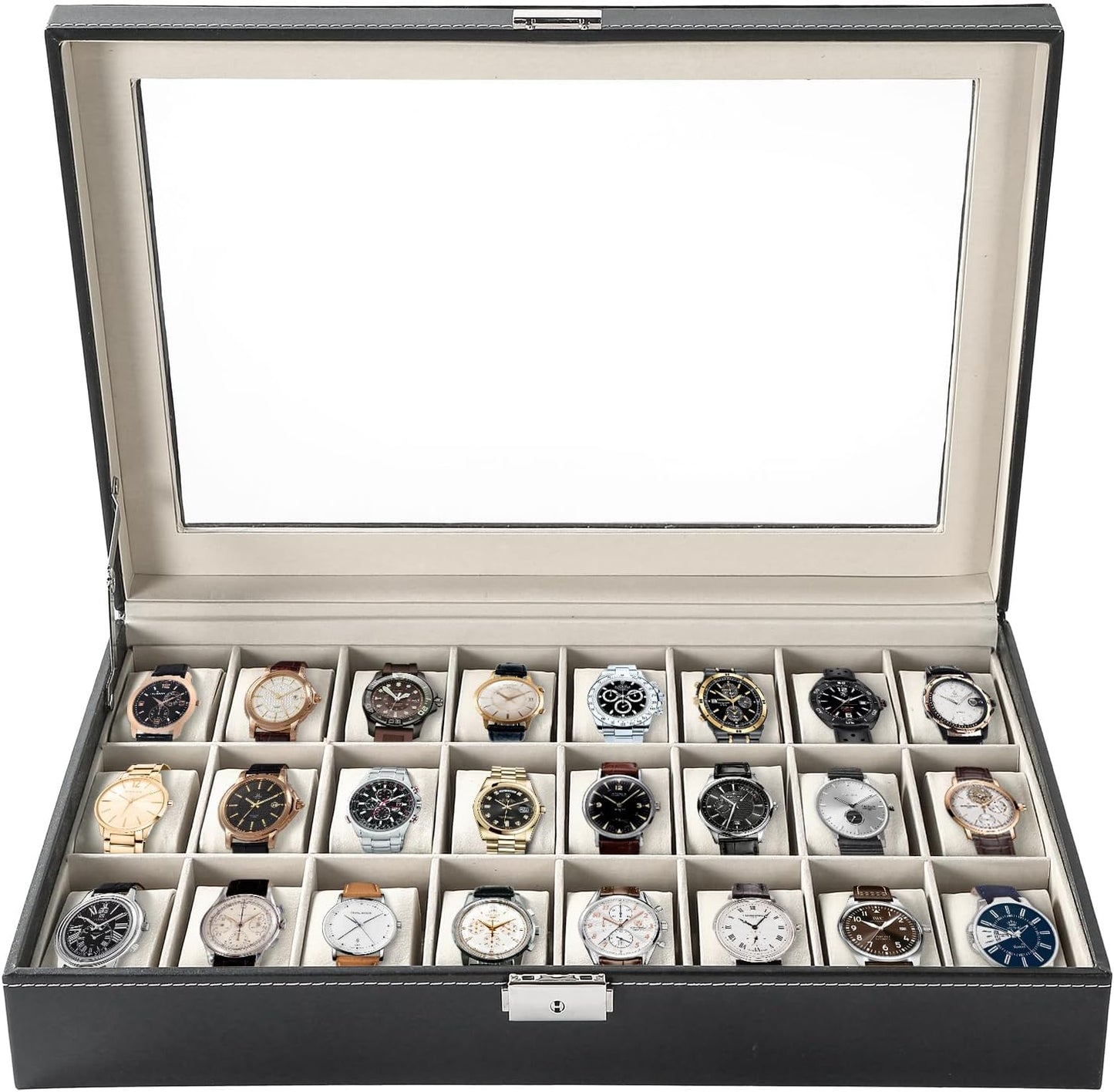 FLKQC Watch Box | Premium 24 Slot Organizer