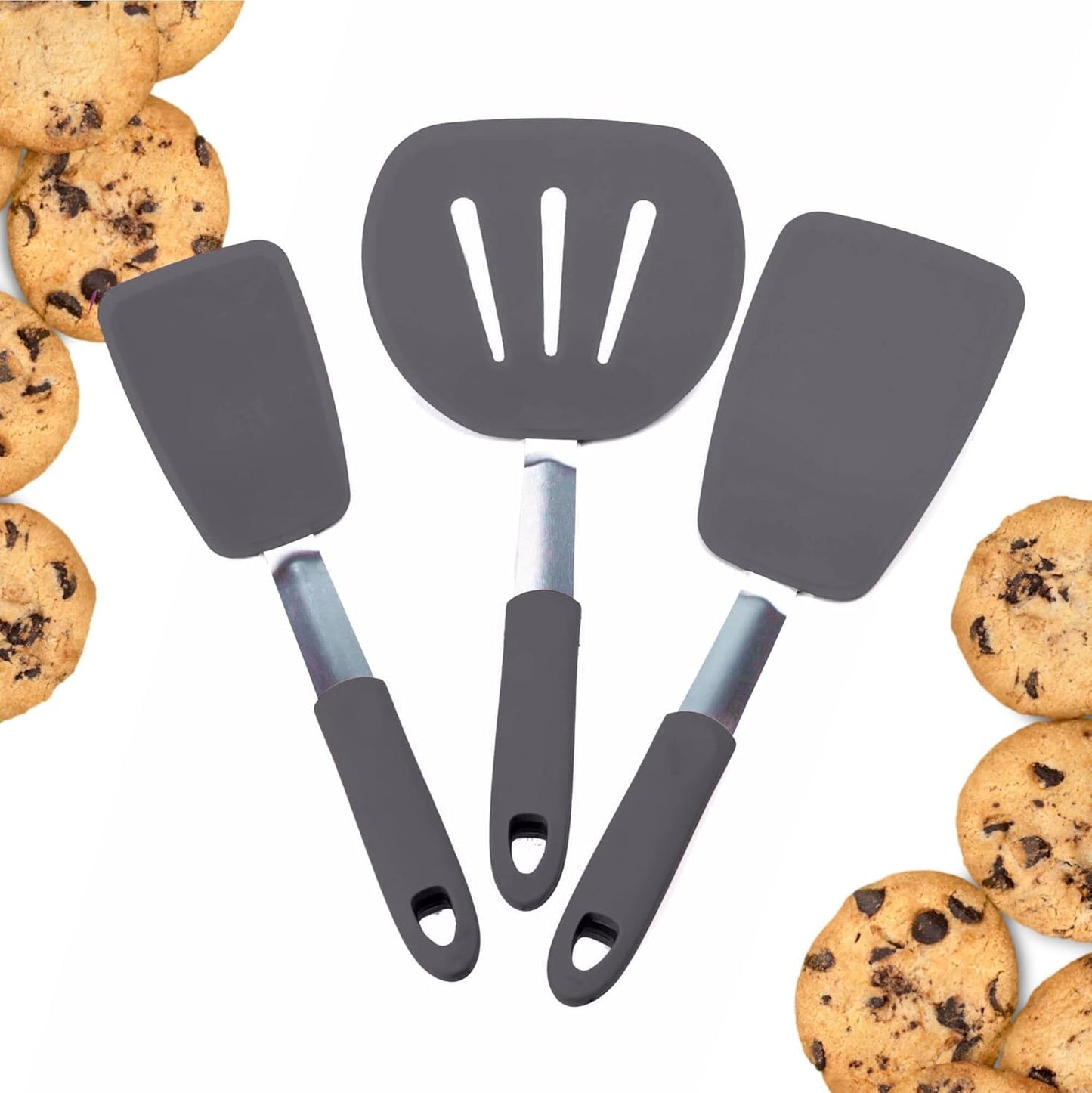 StarPack Premium Flexible Silicone Spatula Set for Nonstick Cookware